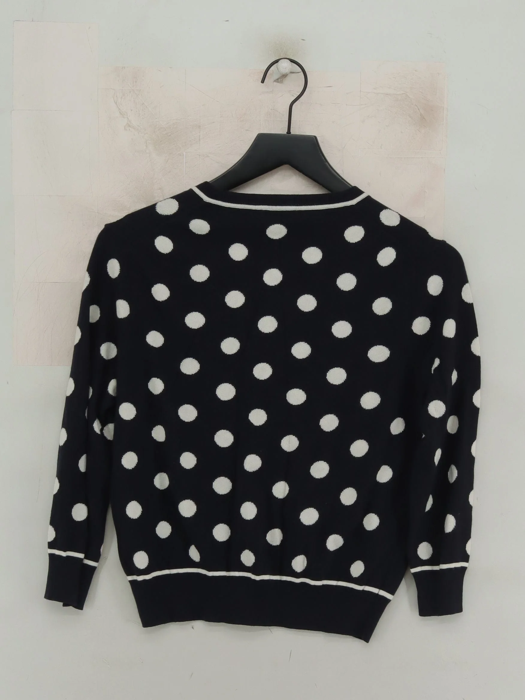Hobbs Women's Cardigan UK 12 Black Cotton with Viscose, Polyamide Cardigan - Image 2