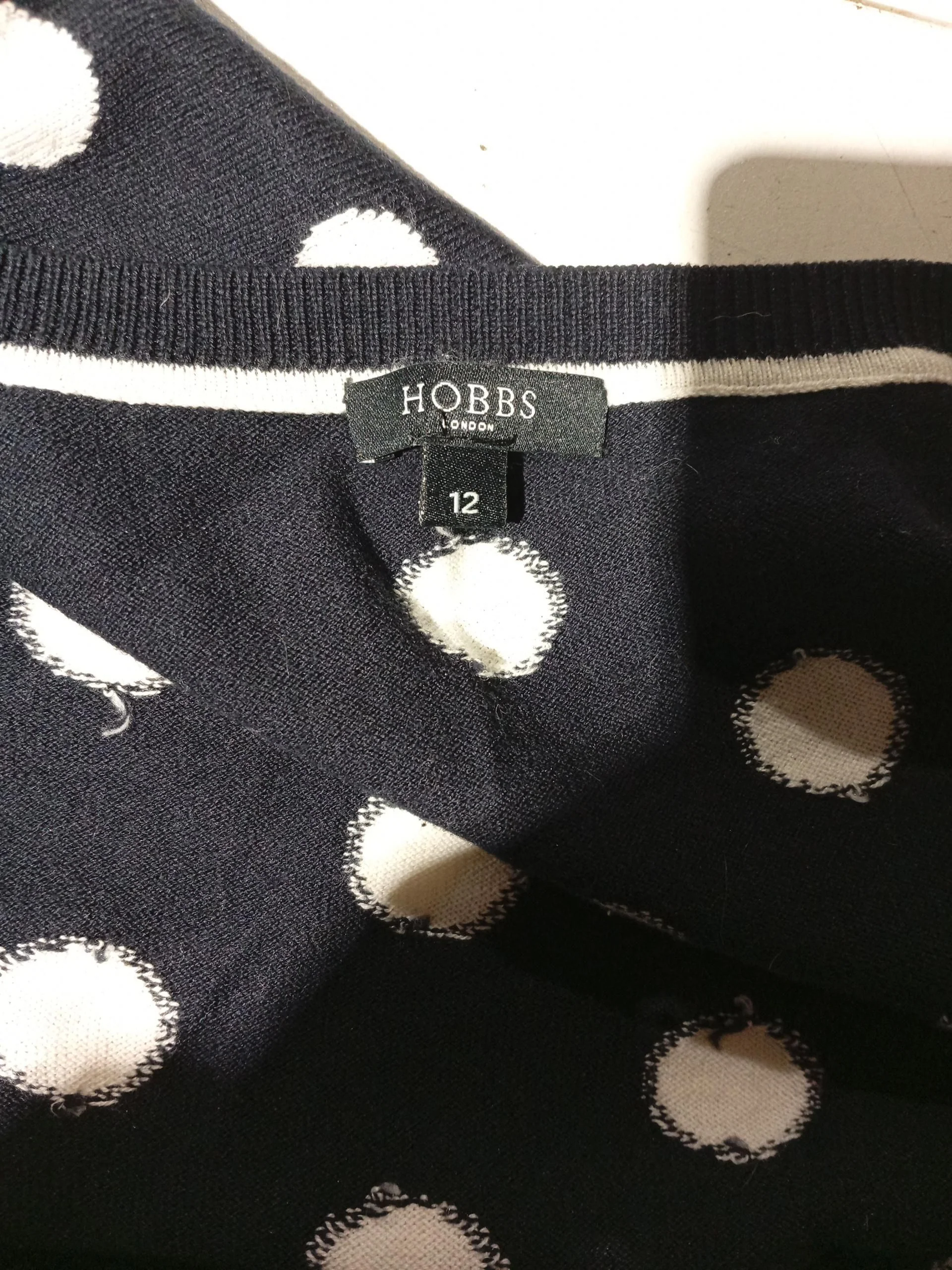 Hobbs Women's Cardigan UK 12 Black Cotton with Viscose, Polyamide Cardigan - Image 5