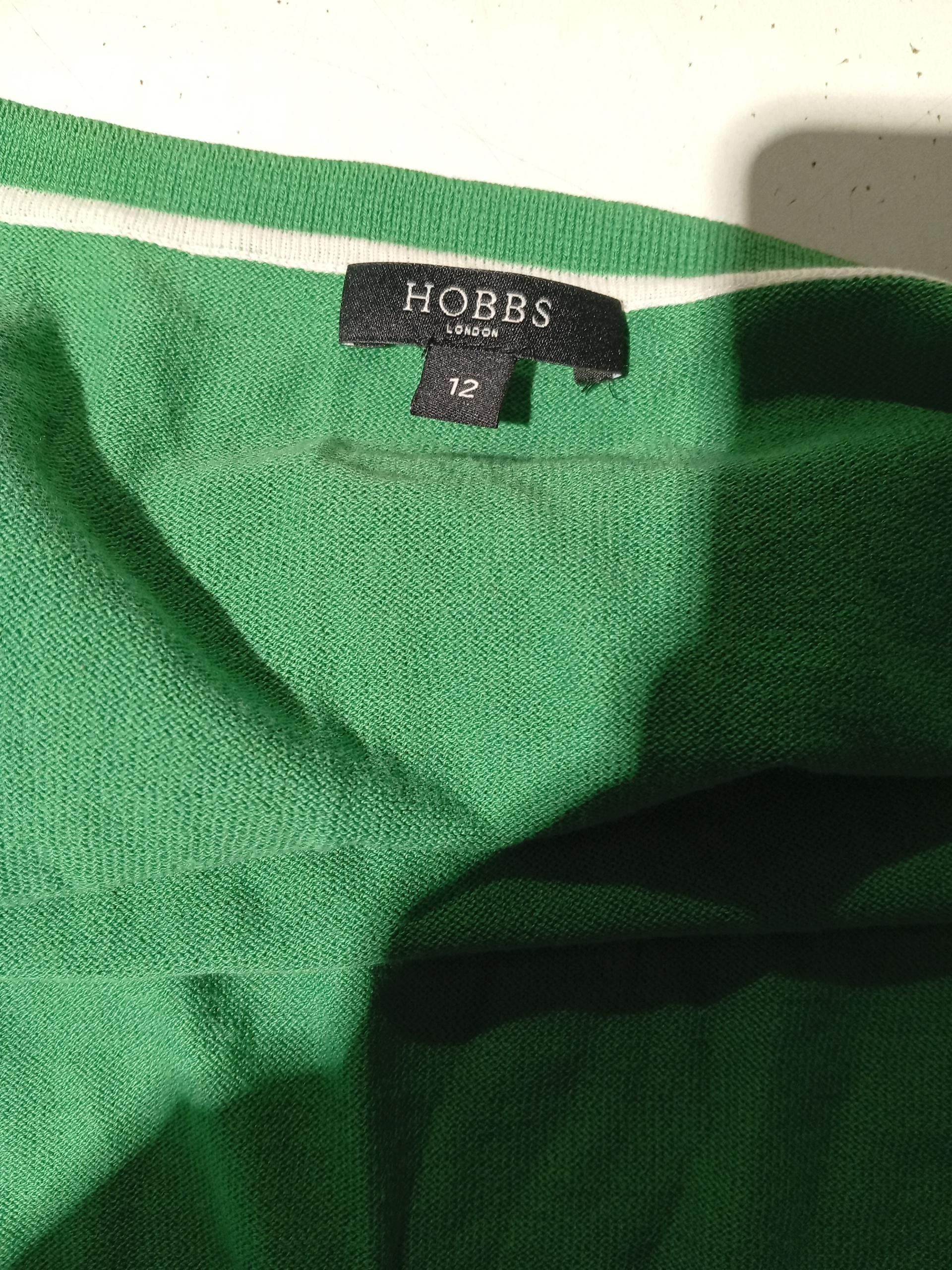 Hobbs Women's Cardigan UK 12 Green 100% Cotton V-Neck Cardigan - Image 6