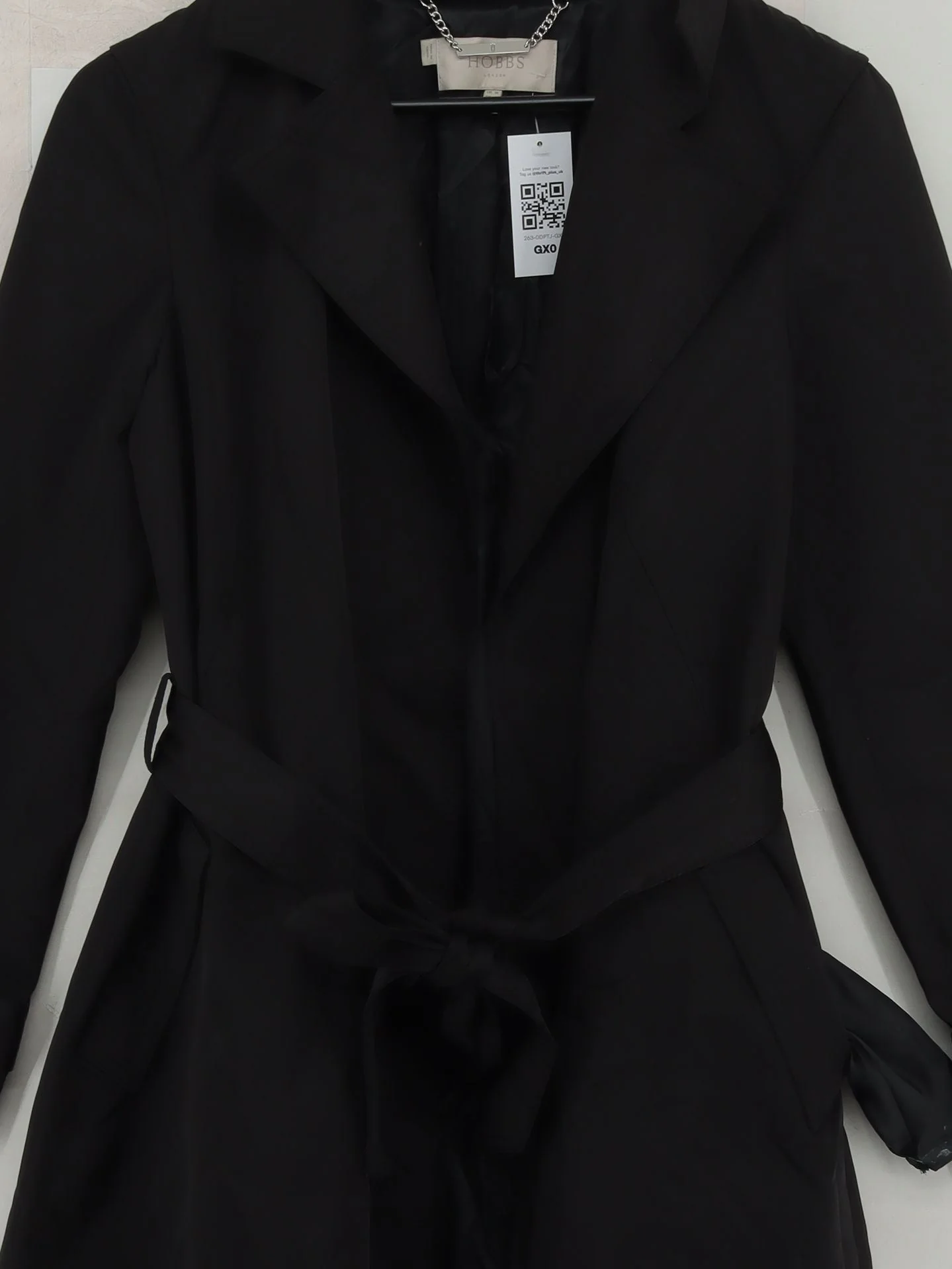 Hobbs Women's Coat UK 10 Black Polyester with Viscose Trench Coat - Image 3