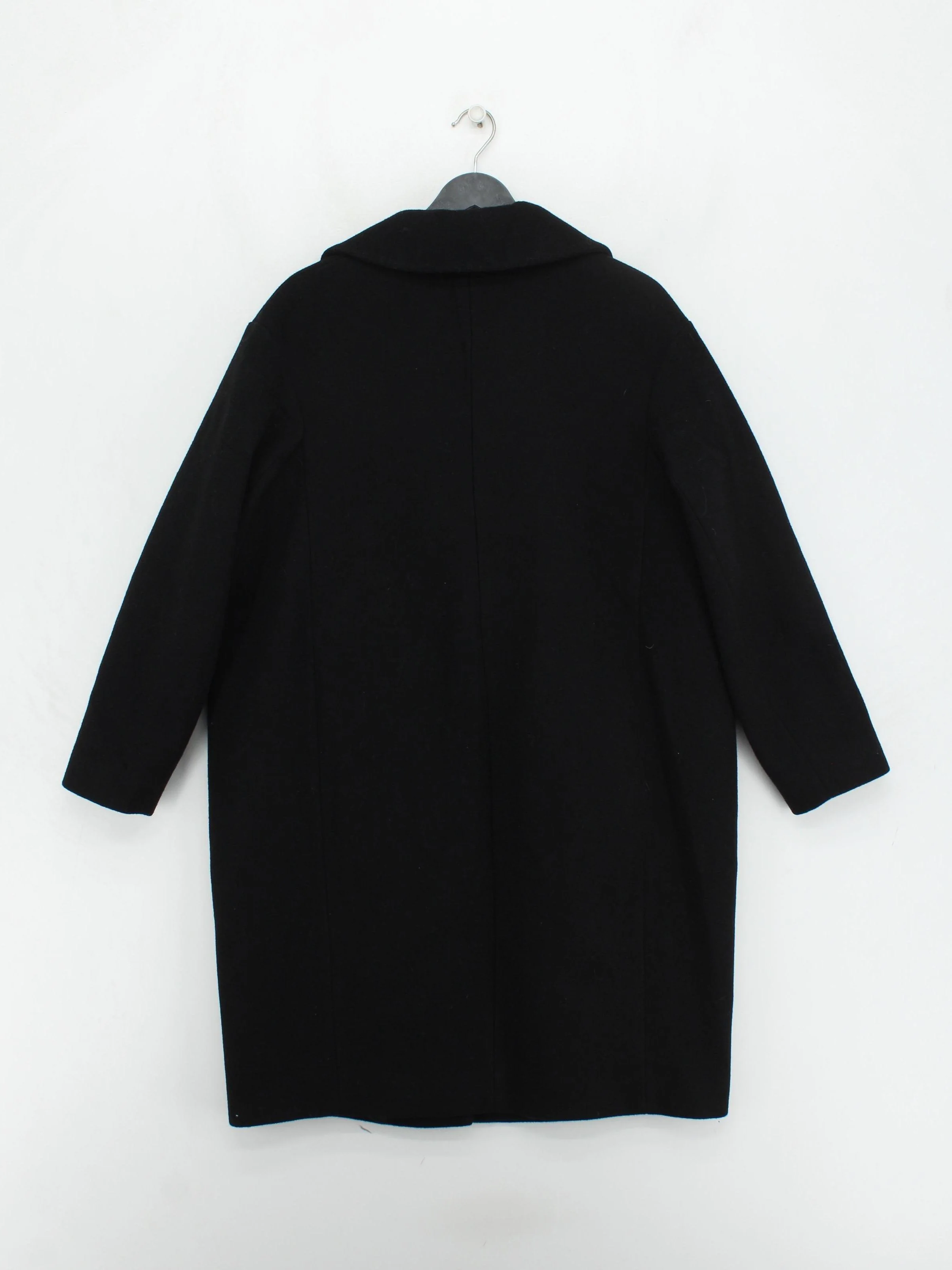 Hobbs Women's Coat UK 14 Black Wool with Polyamide Overcoat - Image 2