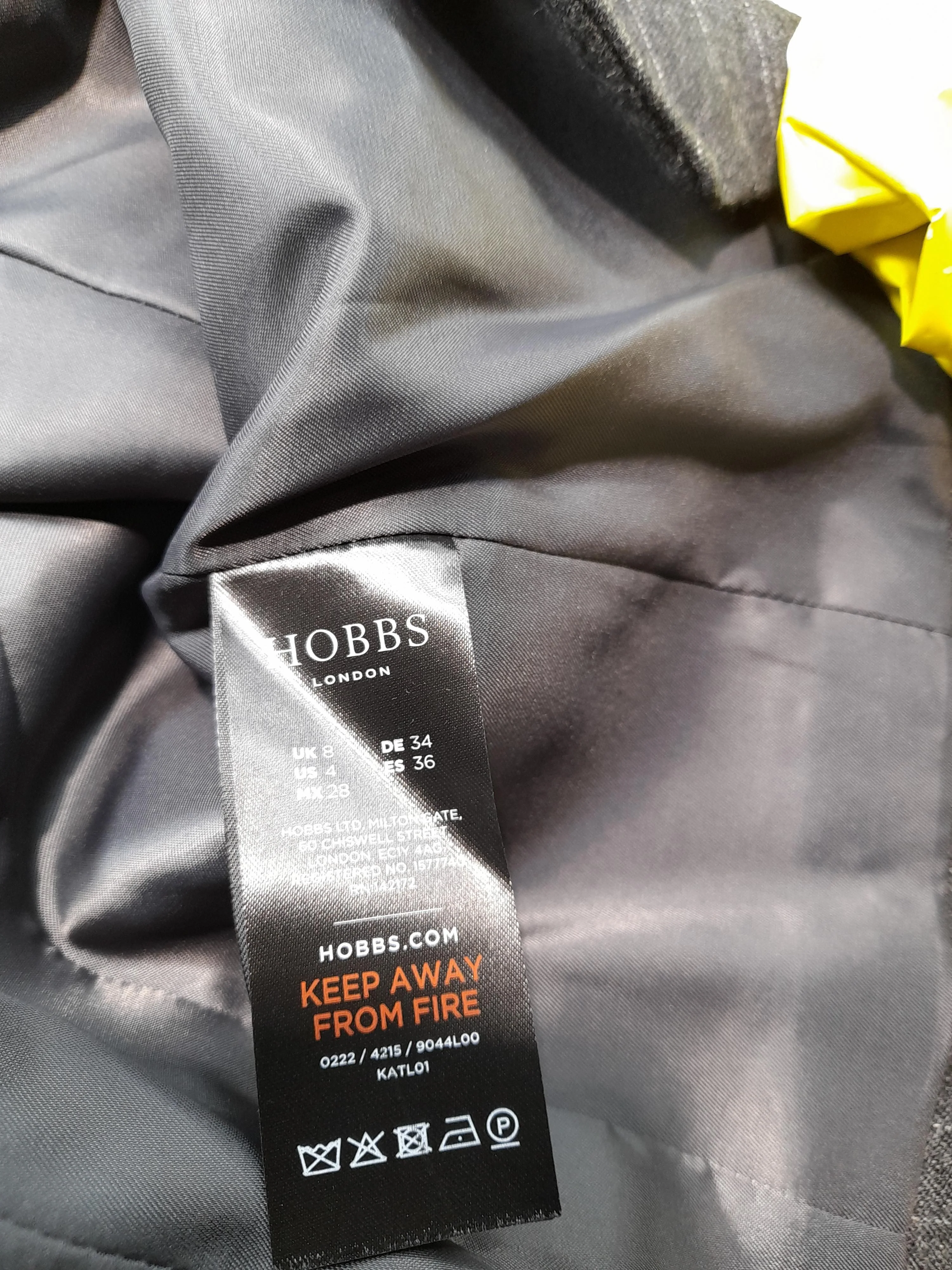 Hobbs Women's Coat UK 8 Grey Striped 100% Other Overcoat - Image 6