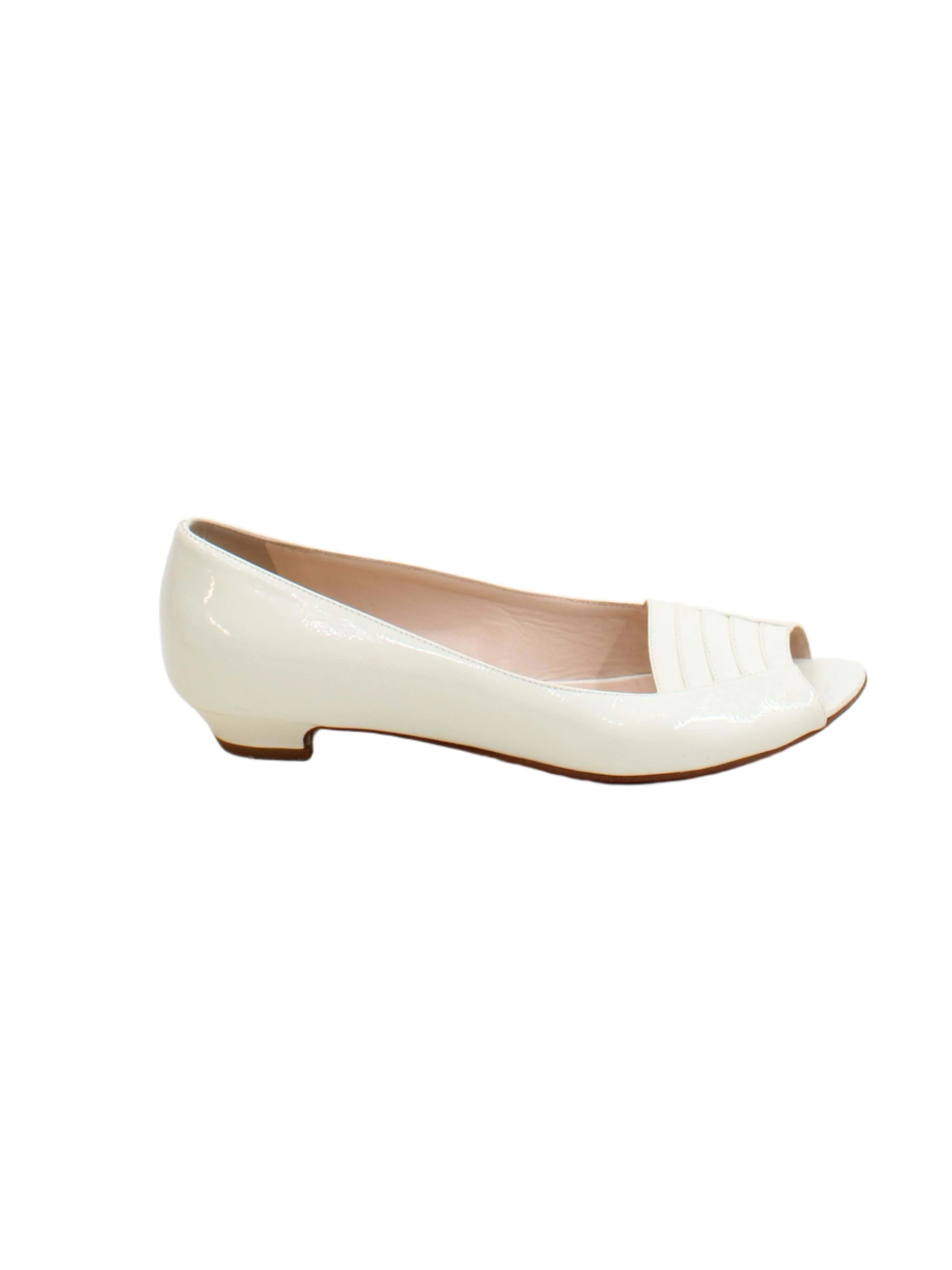 Hobbs Women's Flat Shoes UK 6 White 100% Leather Ballet
