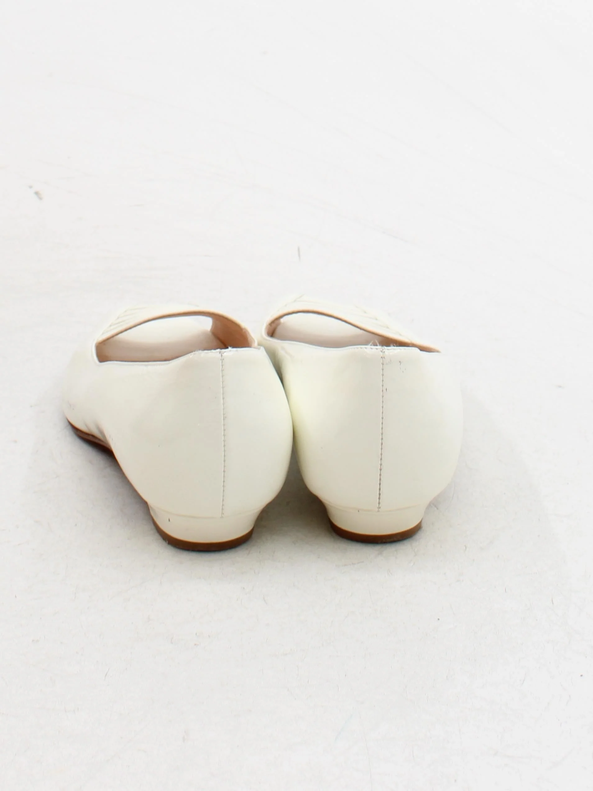 Hobbs Women's Flat Shoes UK 6 White 100% Leather Ballet - Image 3