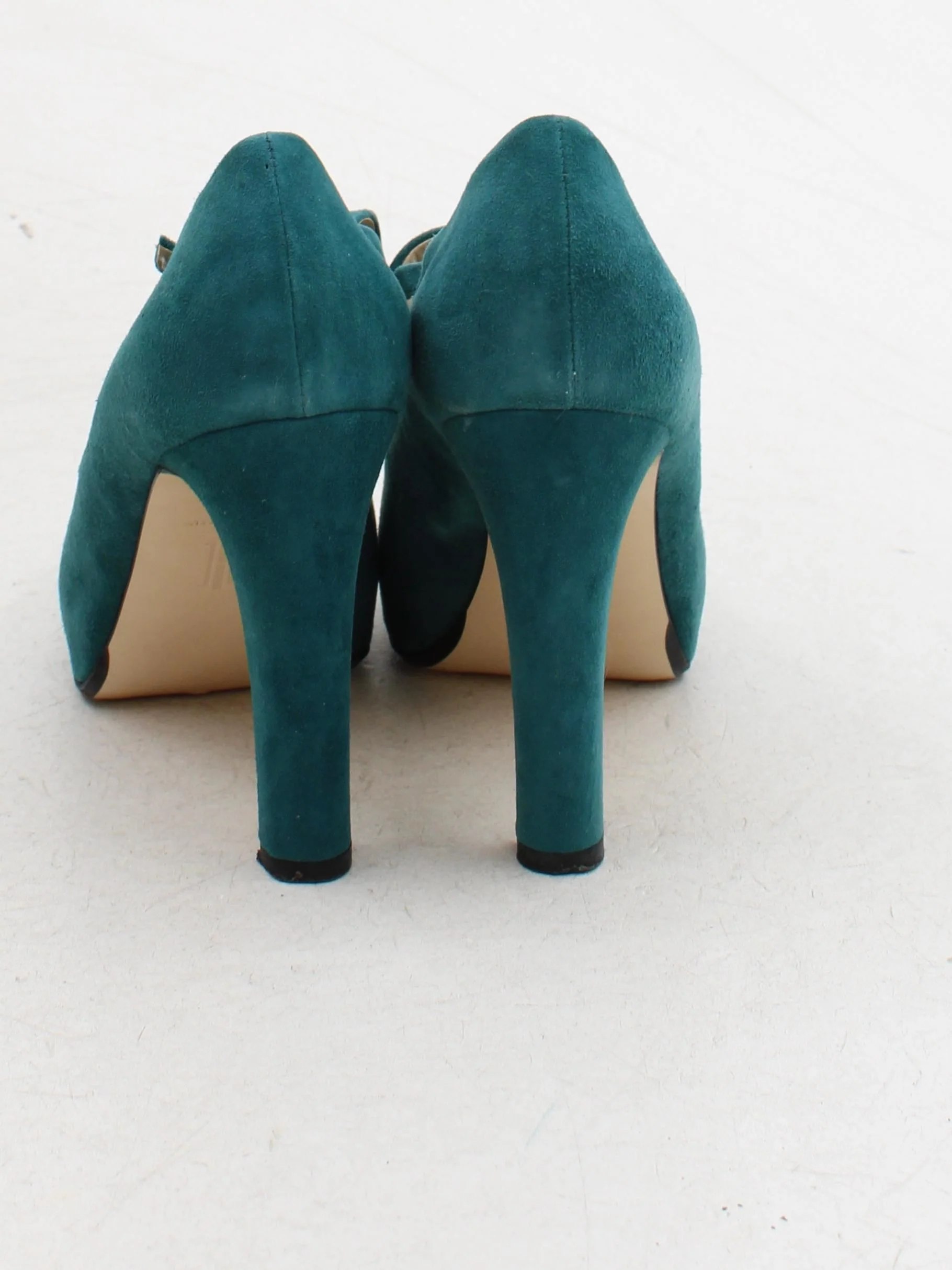 Hobbs Women's Heels UK 5.5 Green 100% Suede Court - Image 3