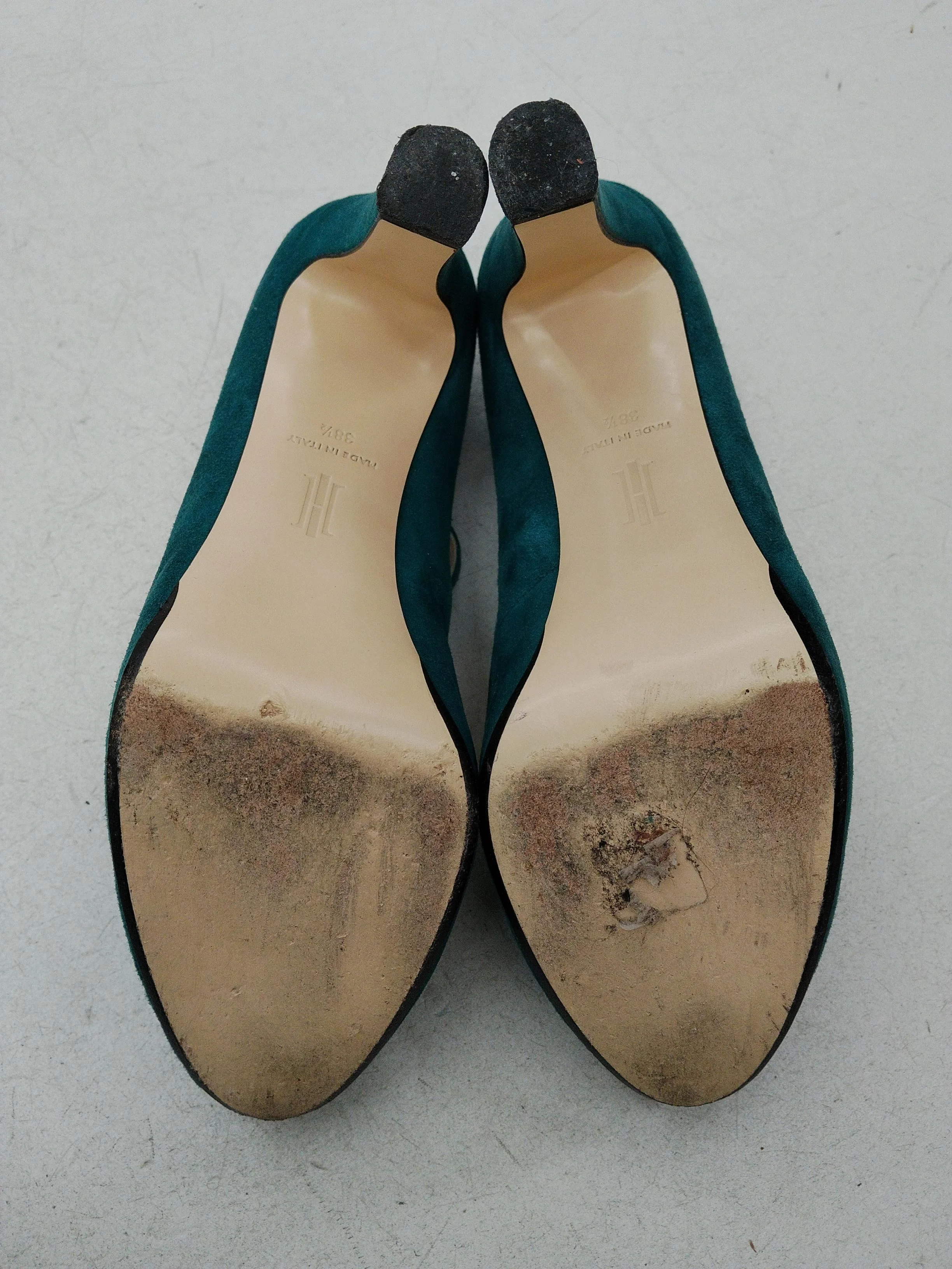 Hobbs Women's Heels UK 5.5 Green 100% Suede Court - Image 7
