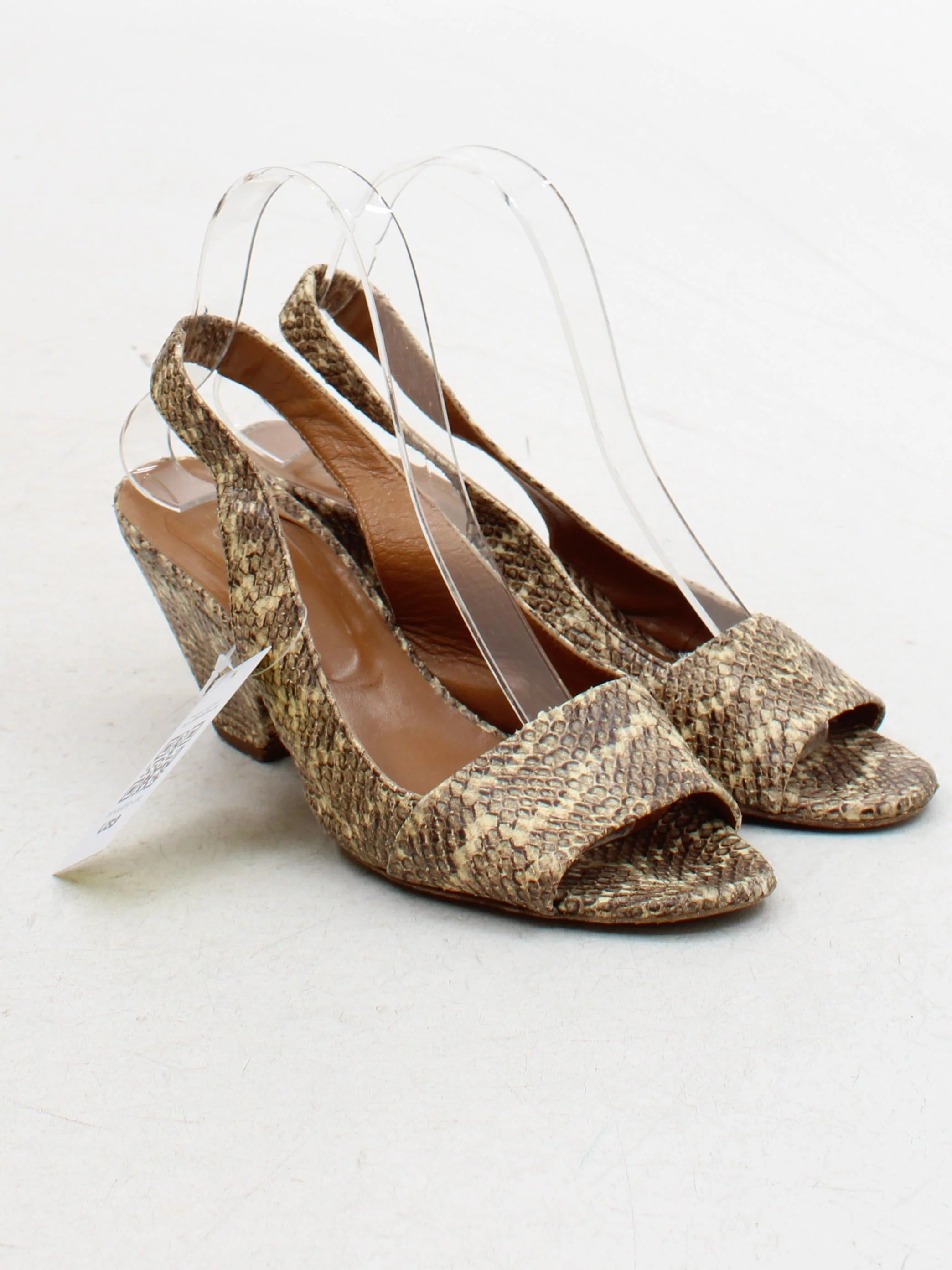 Hobbs Women's Heels UK 6 Multi Animal Print 100% Leather Strappy - Image 4