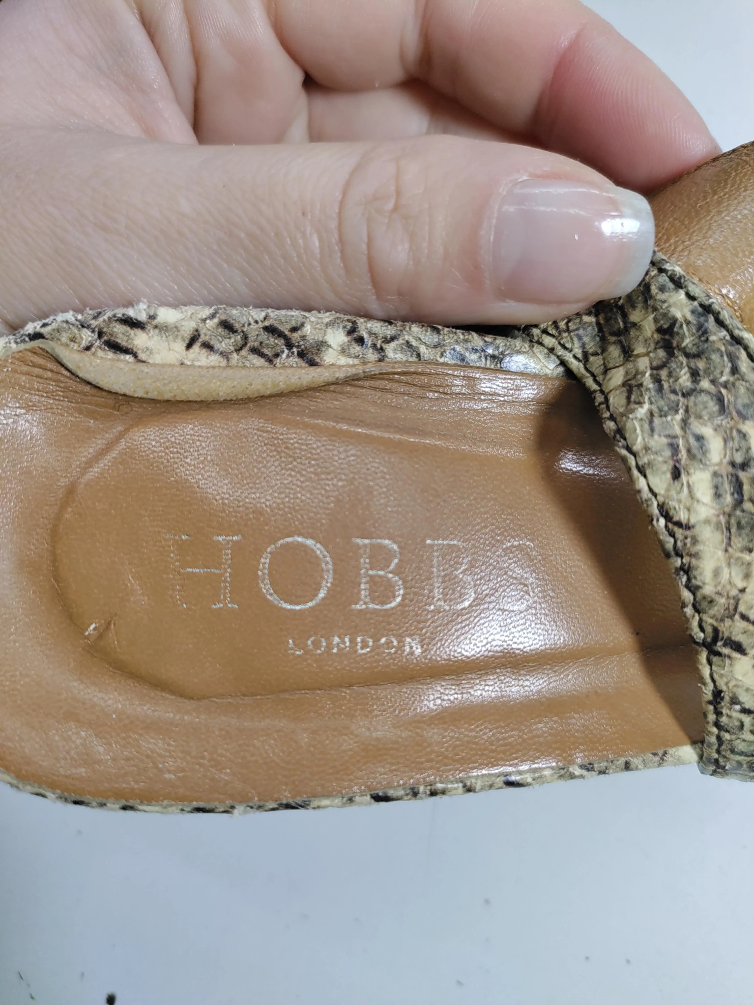 Hobbs Women's Heels UK 6 Multi Animal Print 100% Leather Strappy - Image 8
