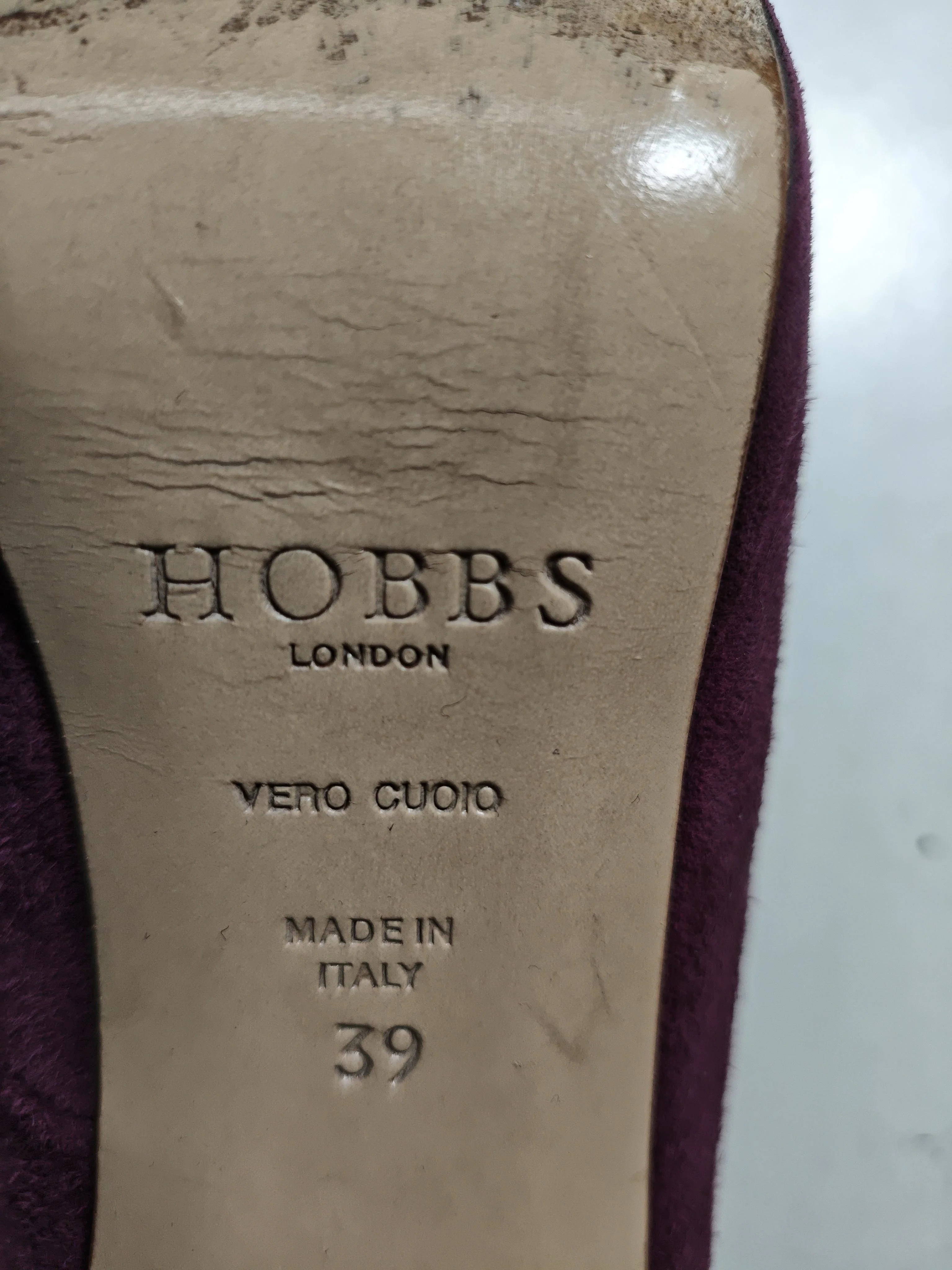 Hobbs Women's Heels UK 6 Purple Suede with Leather Court - Image 9