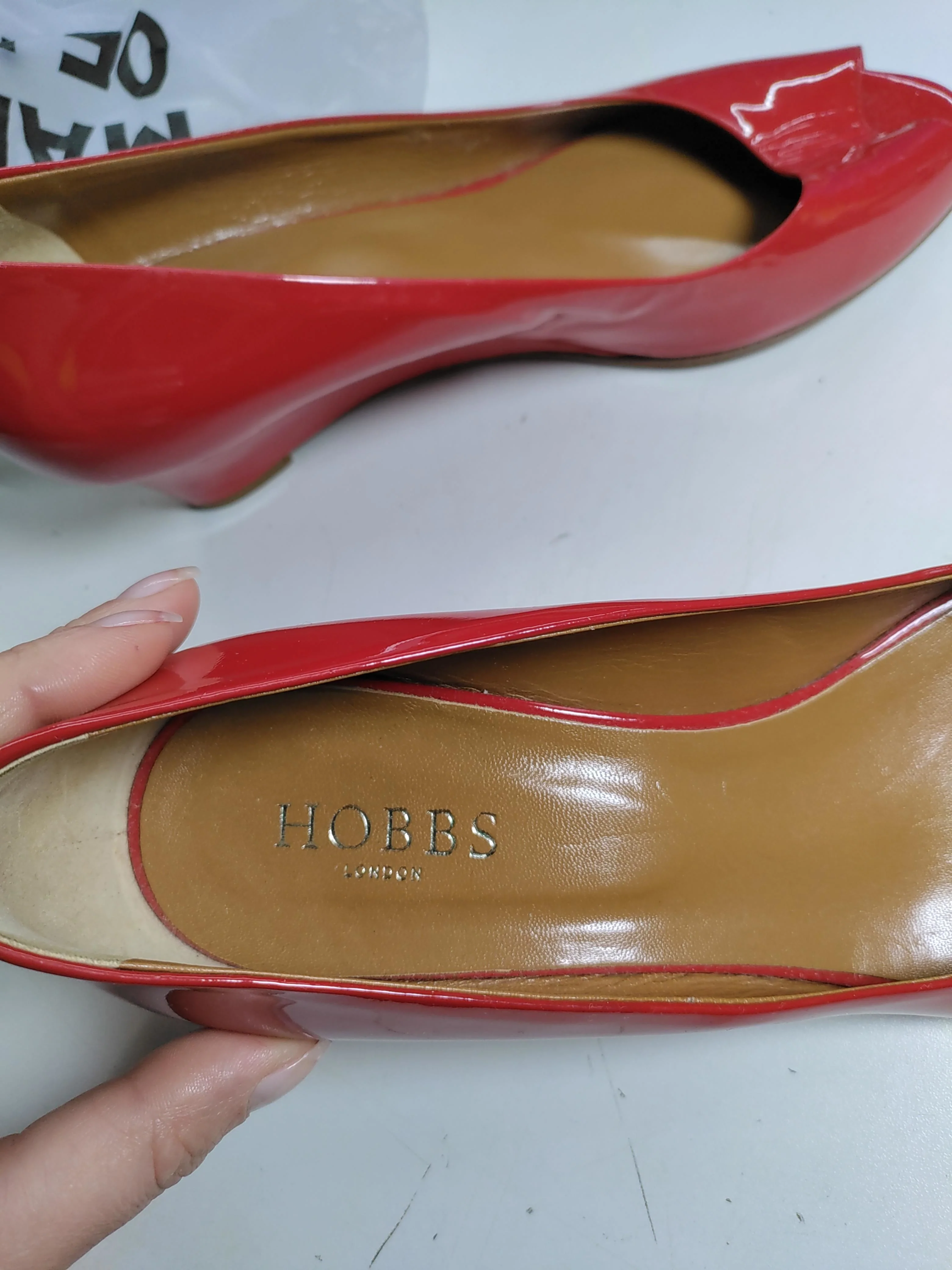 Hobbs Women's Heels UK 6 Red 100% Leather Court - Image 8