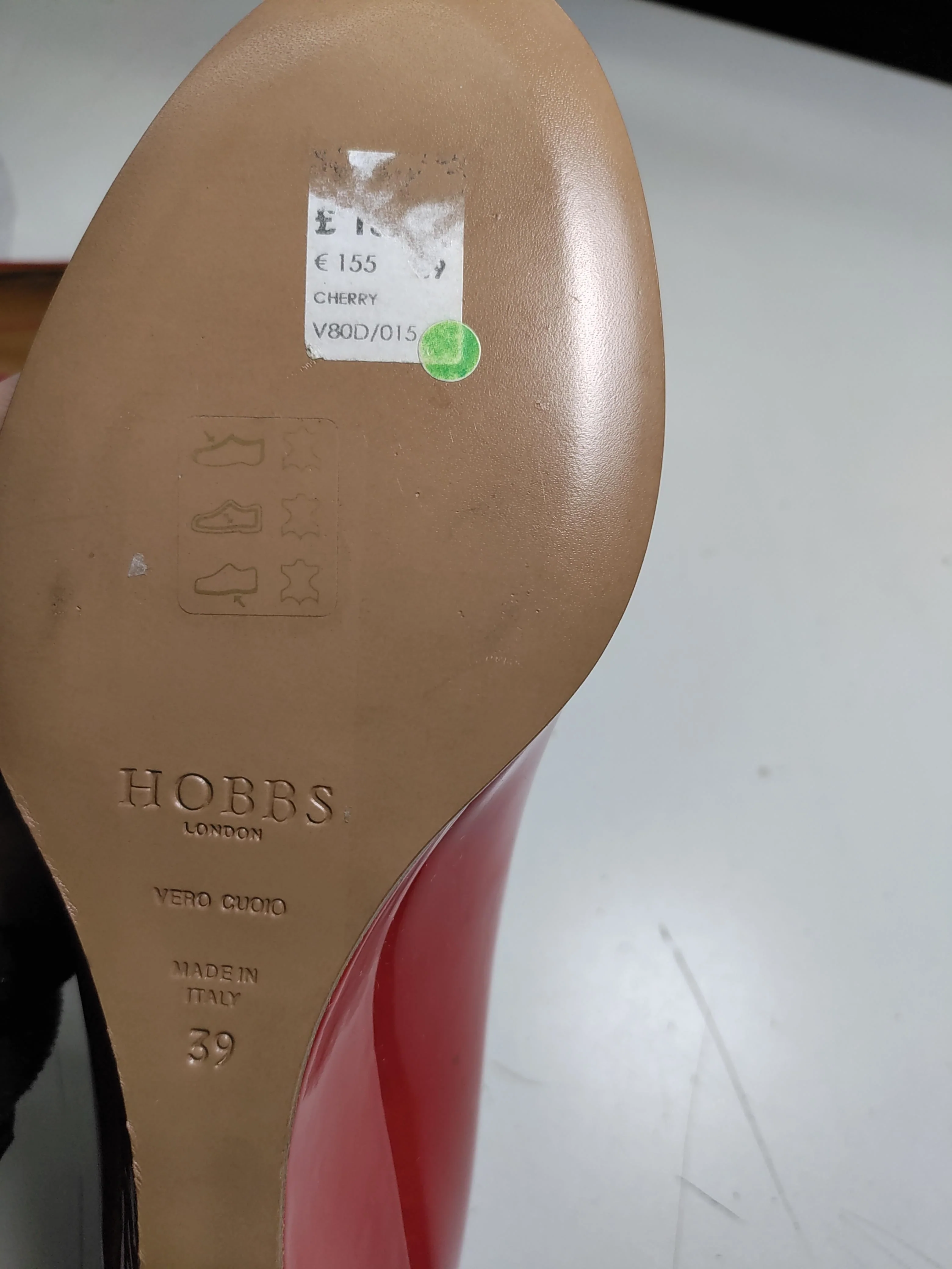 Hobbs Women's Heels UK 6 Red 100% Leather Court - Image 9