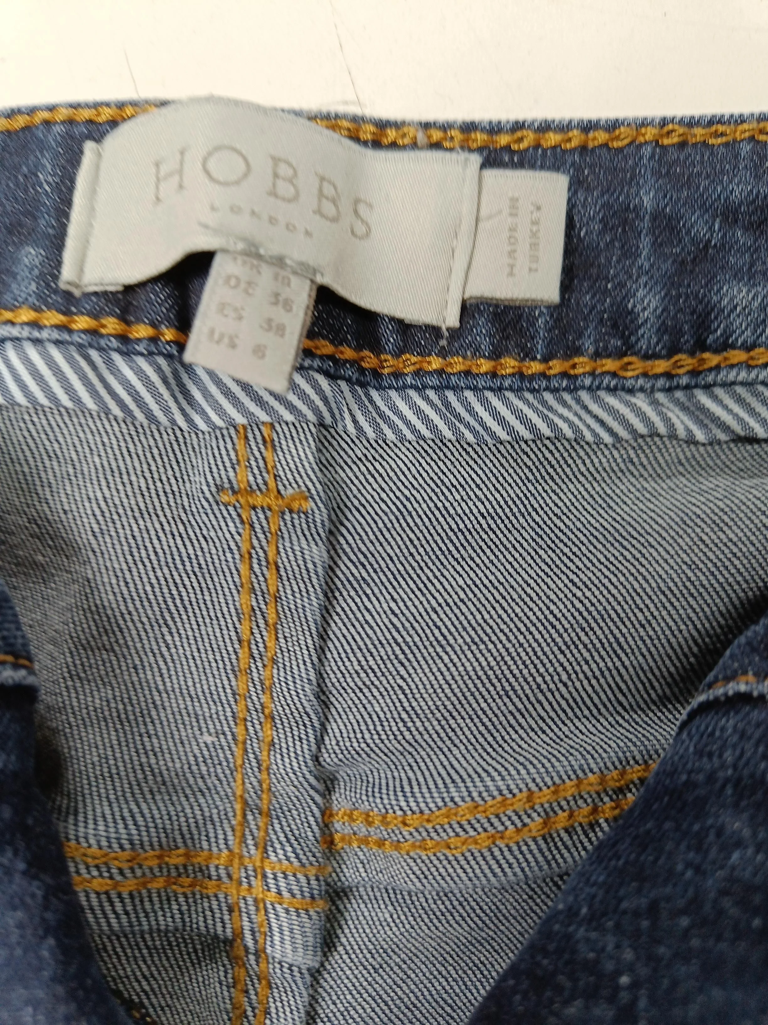 Hobbs Women's Jeans UK 10 Blue Cotton with Elastane Skinny - Image 6