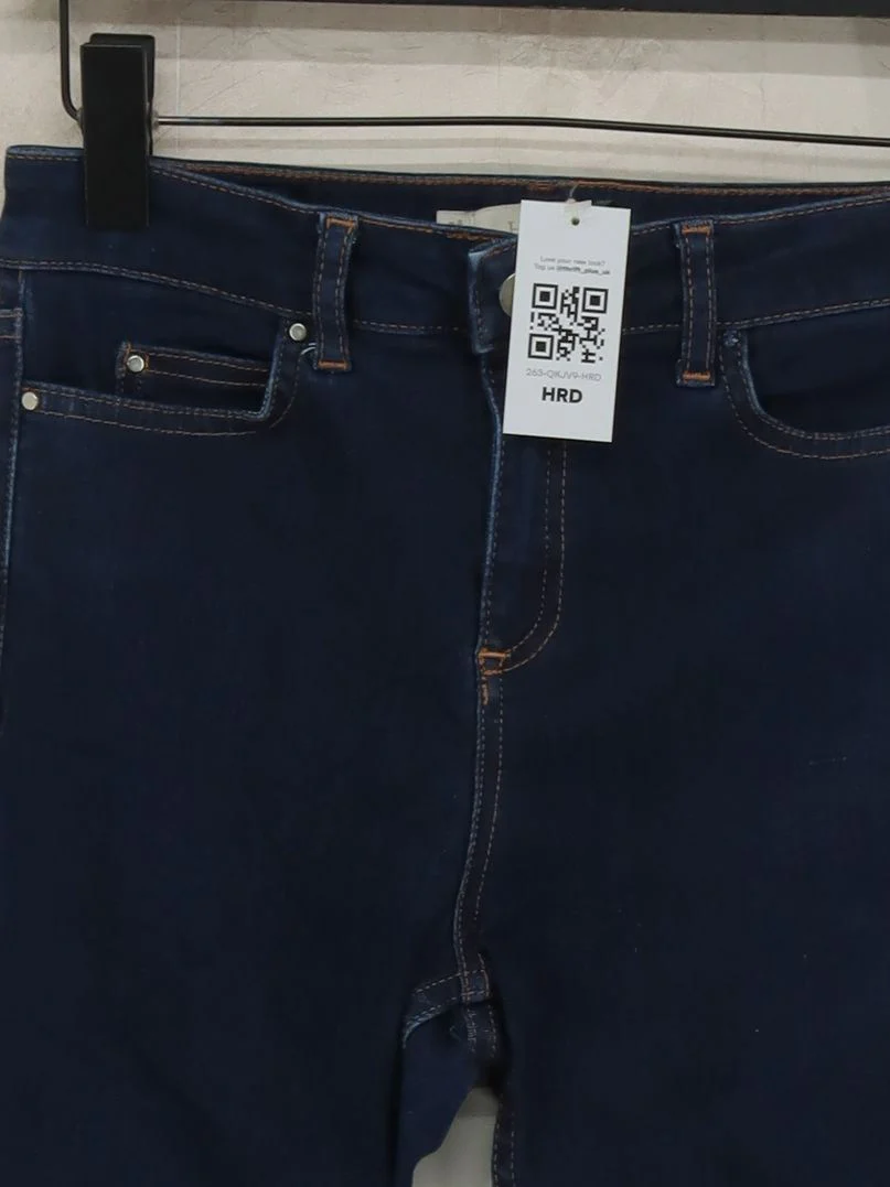 Hobbs Women's Jeans UK 8 Blue Cotton with Acrylic, Elastane Skinny - Image 3