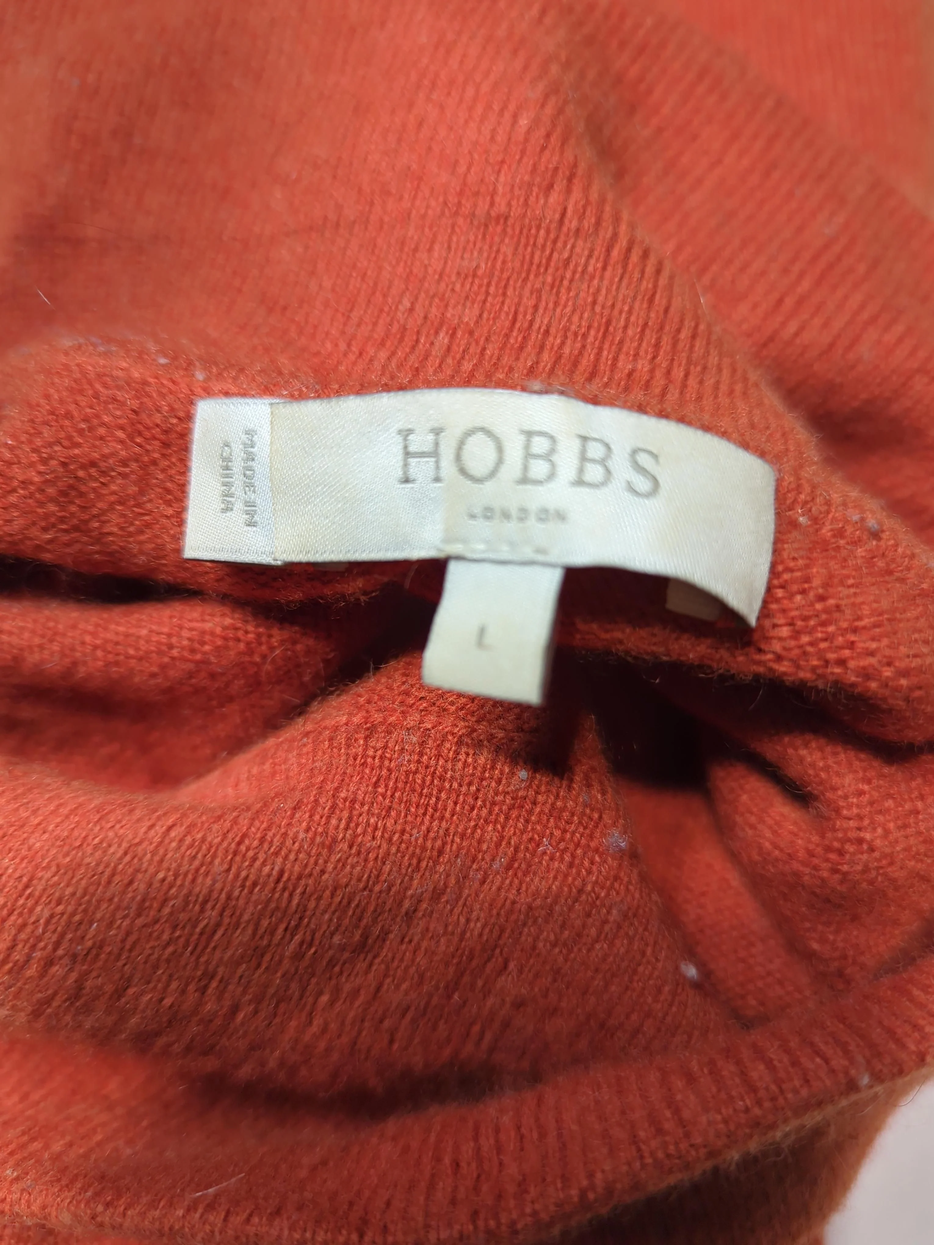 Hobbs Women's Jumper L Orange Wool with Cashmere Roll Neck Pullover - Image 5