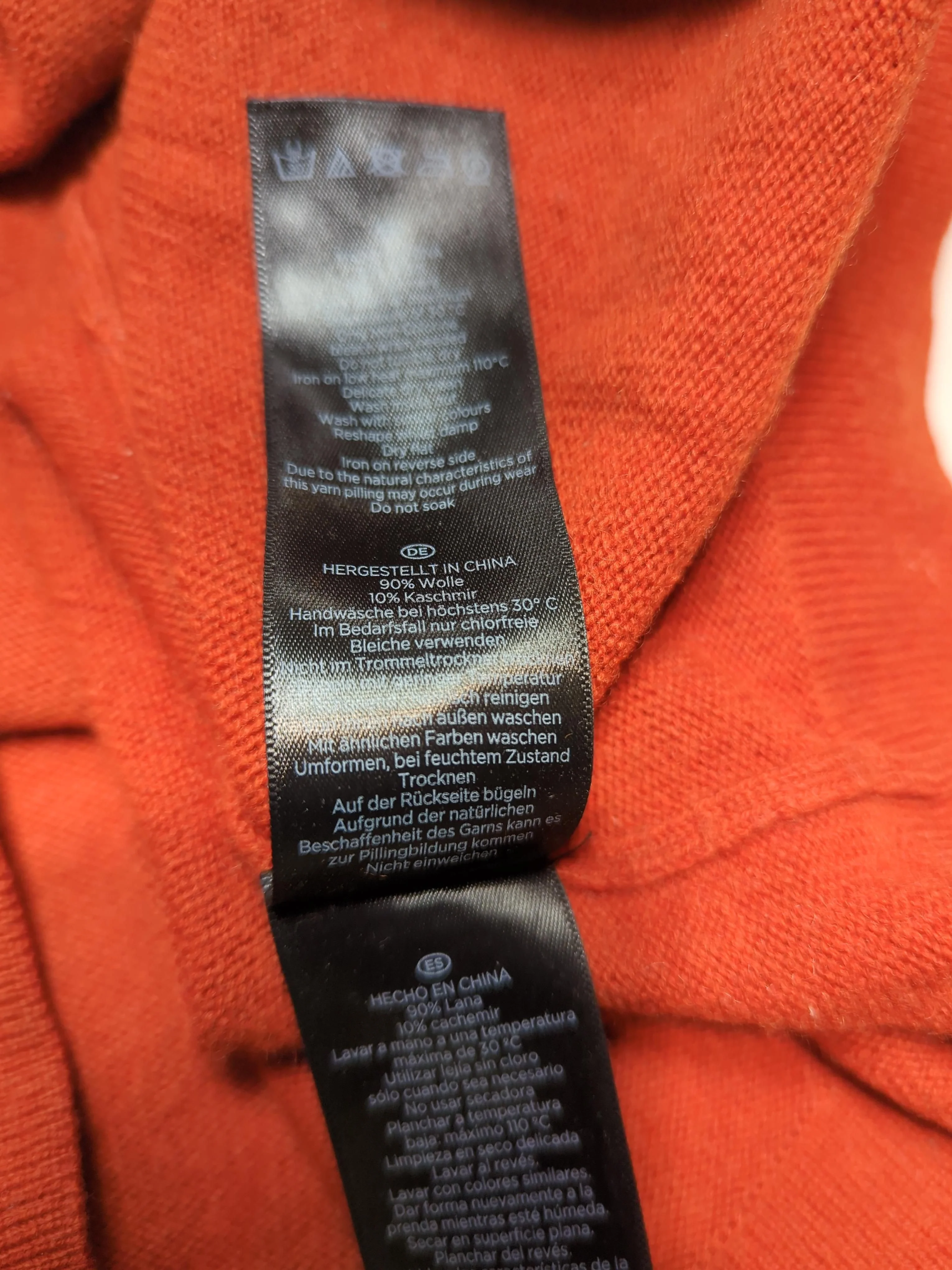 Hobbs Women's Jumper L Orange Wool with Cashmere Roll Neck Pullover - Image 6