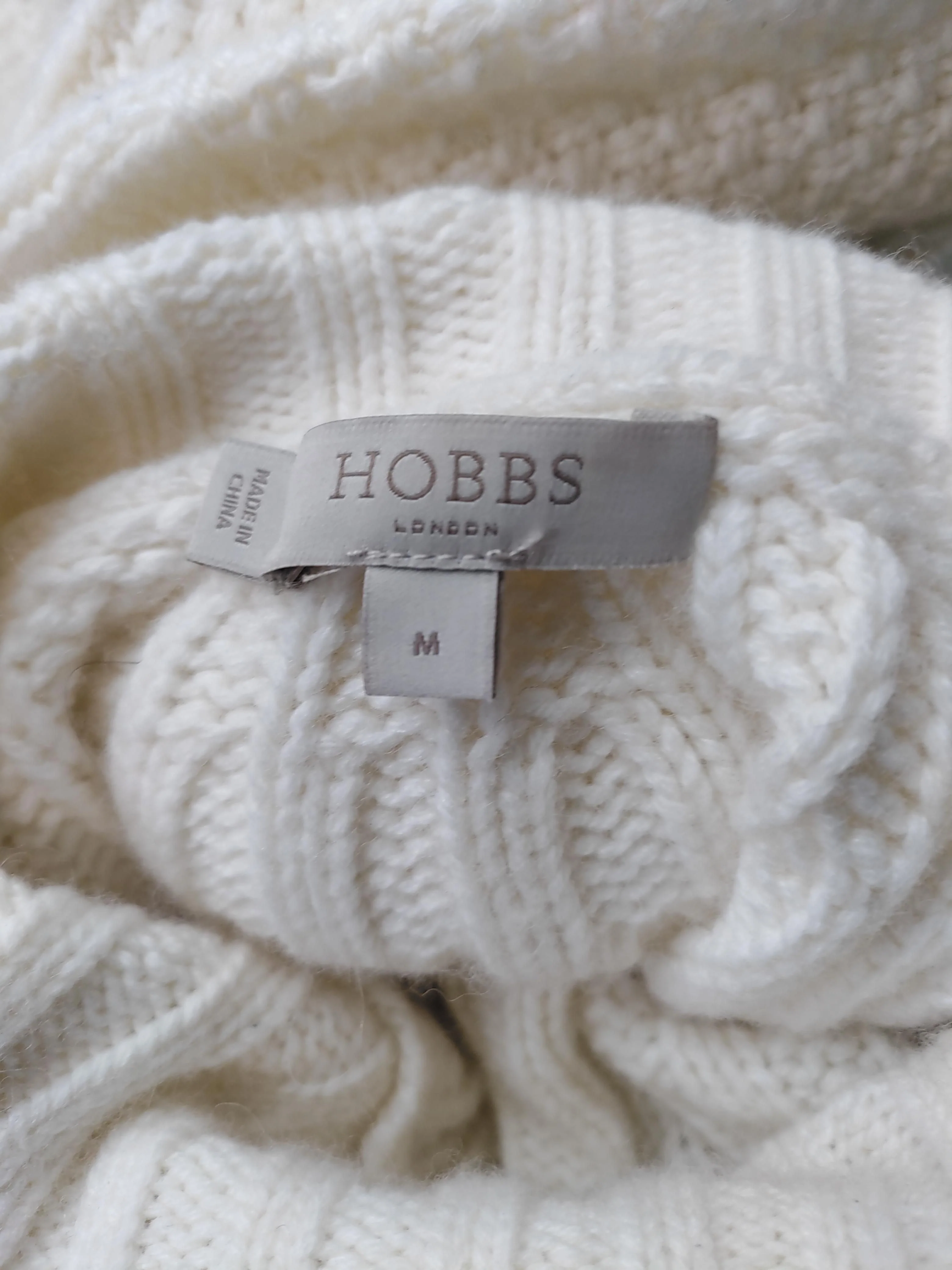 Hobbs Women's Jumper M Cream Polyamide with Wool, Cotton, Other Pullover - Image 5
