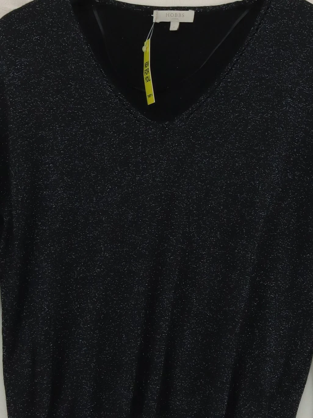 Hobbs Women's Jumper S Black 100% Other V-Neck Pullover - Image 3