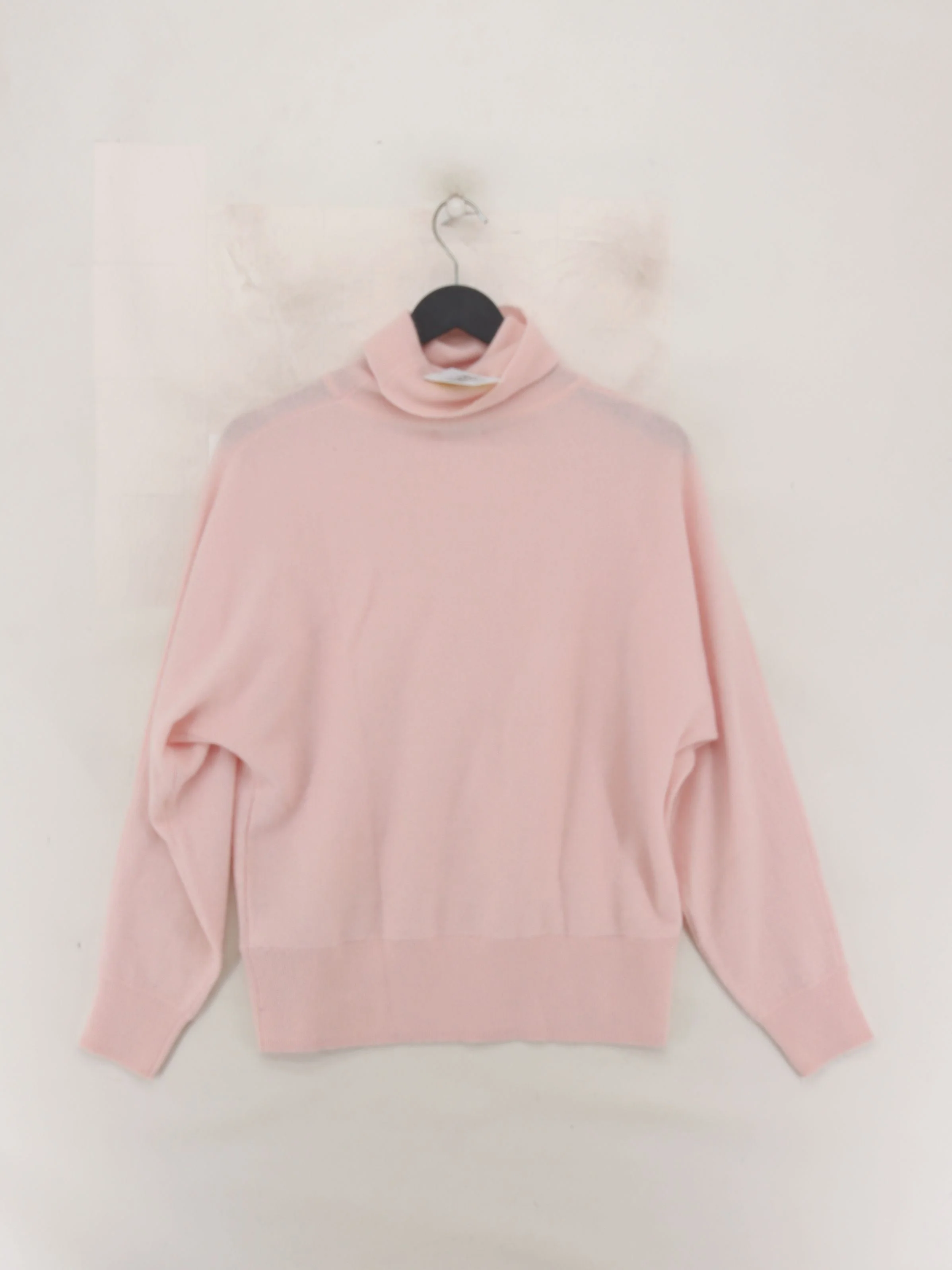 Hobbs Women's Jumper S Pink 100% Cashmere Roll Neck Pullover - Image 2