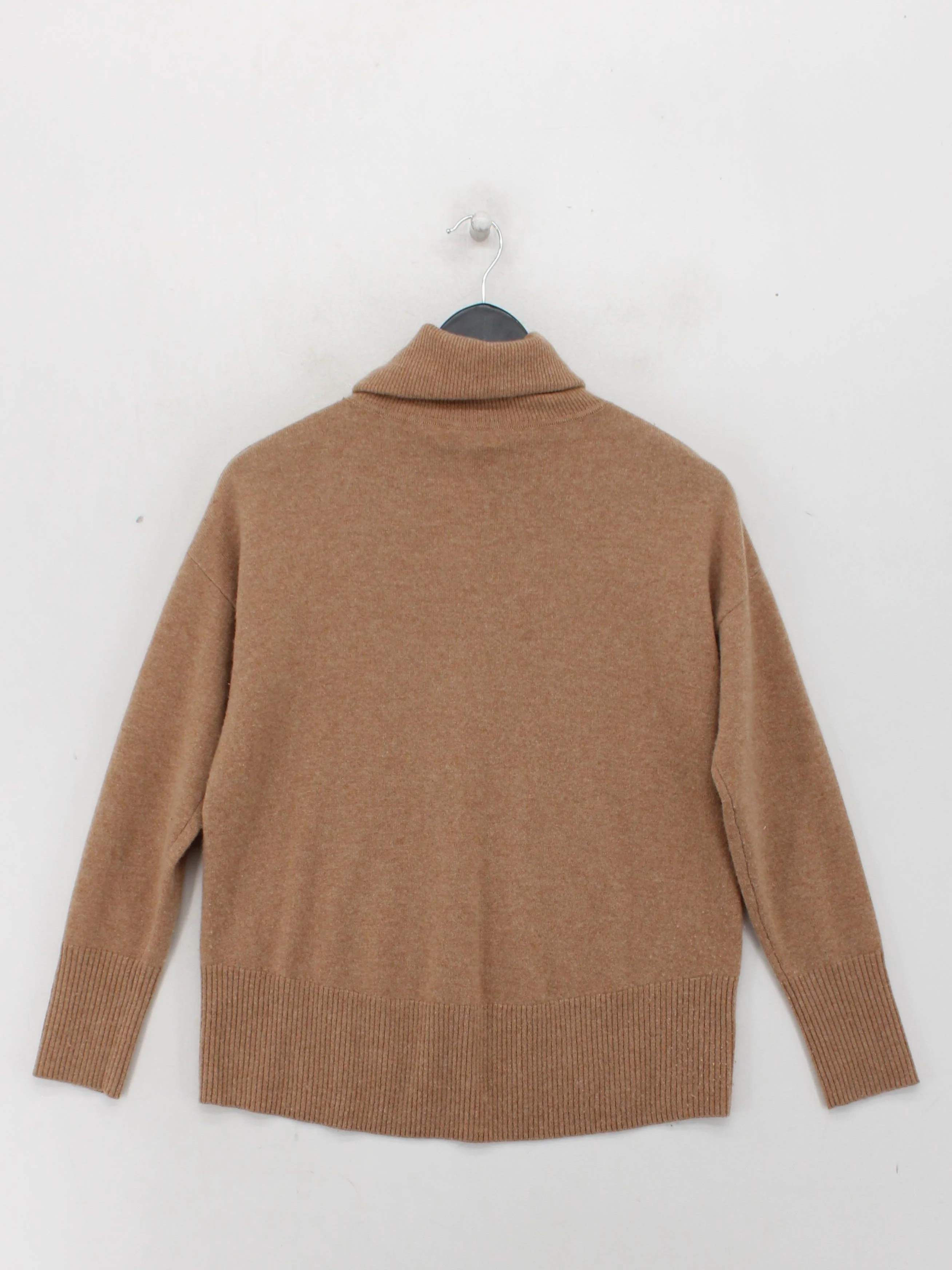 Hobbs Women's Jumper XS Tan 100% Cashmere Roll Neck Pullover - Image 2