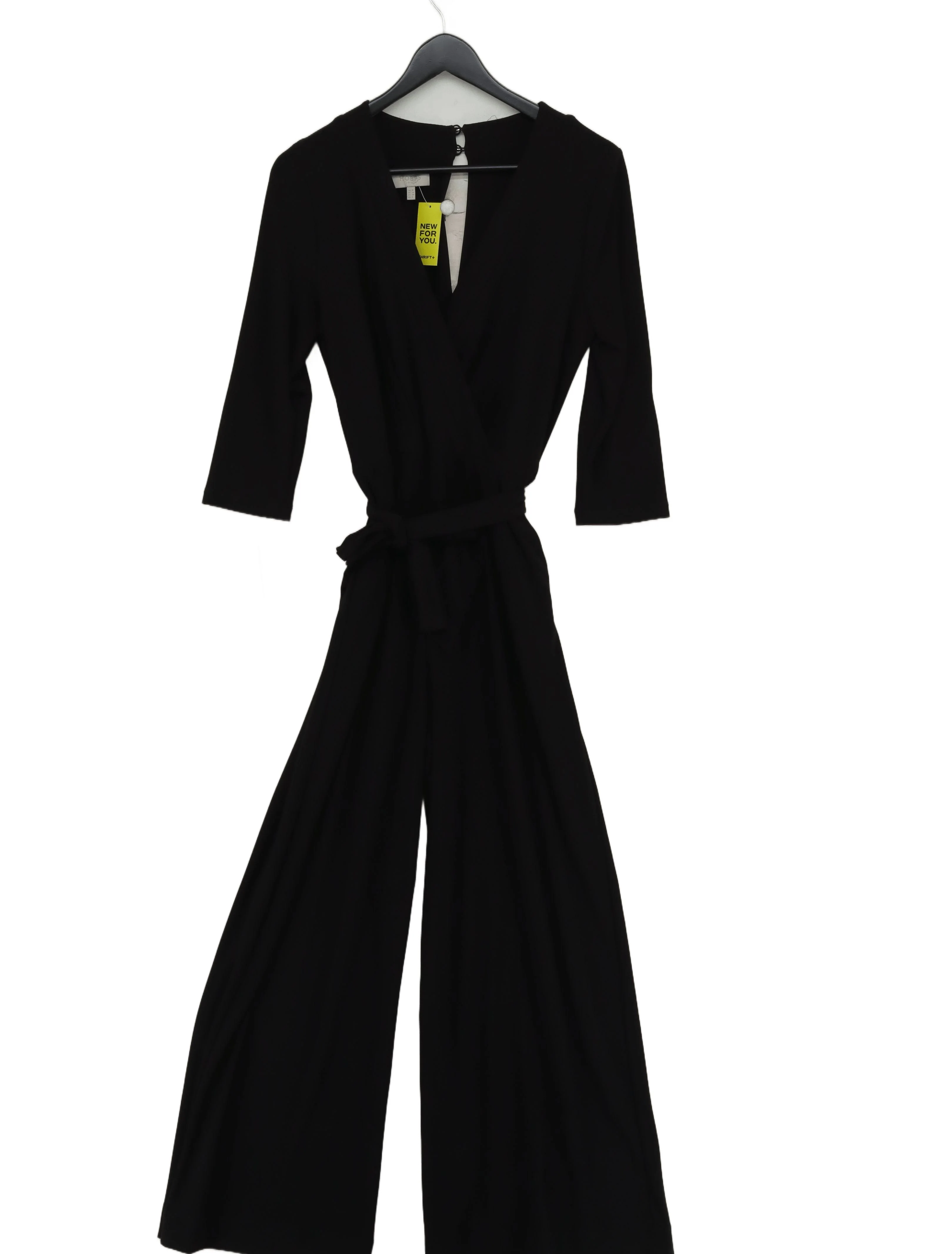 Hobbs Women's Jumpsuit UK 10 Black Polyester with Elastane Wide-Leg Jumpsuit