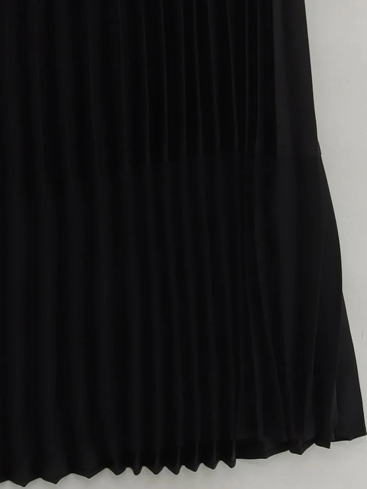 Hobbs Women's Midi Skirt M Black 100% Other Midi Pleated - Image 4