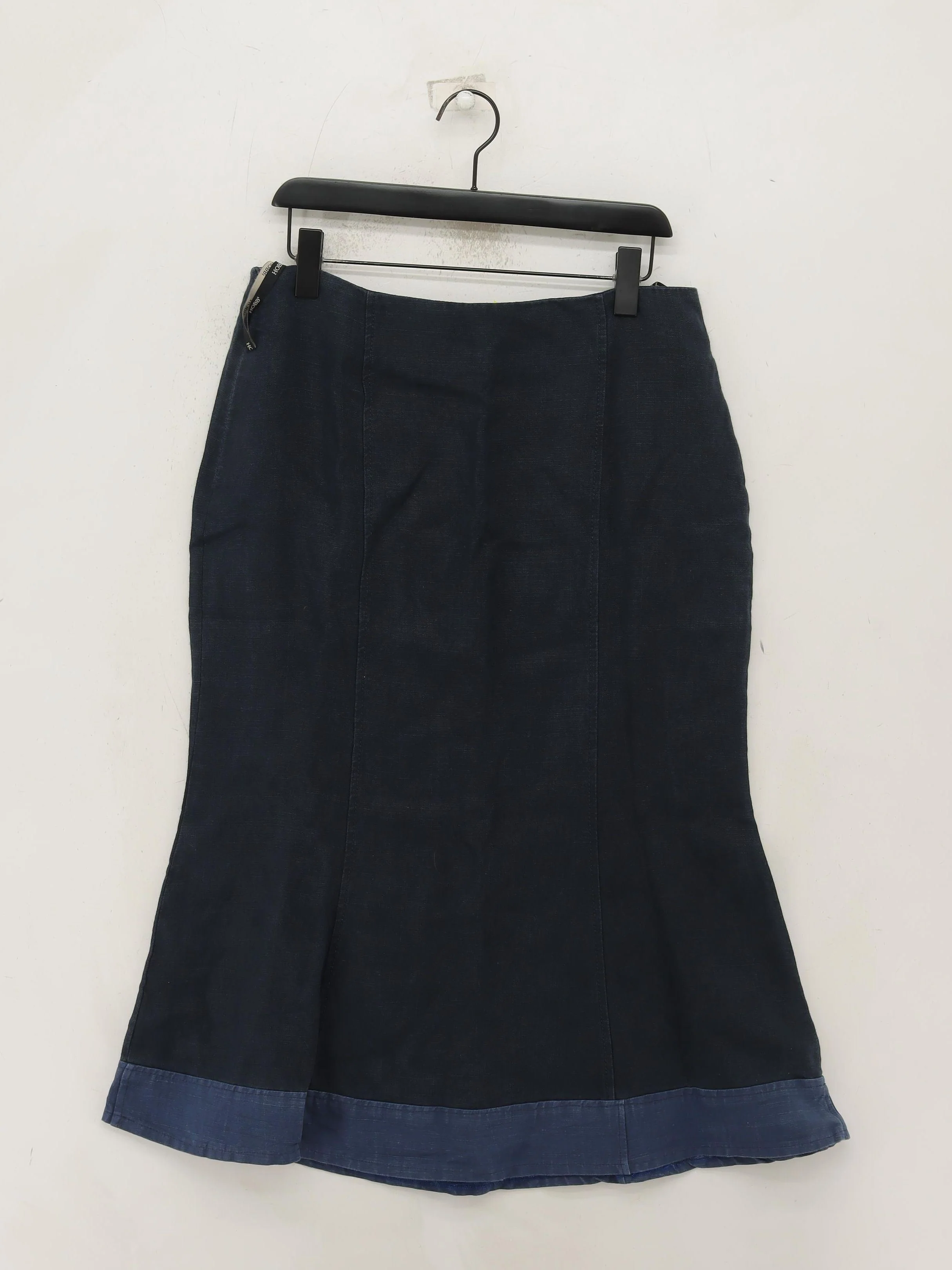 Hobbs Women's Midi Skirt M Blue 100% Linen Midi Straight & Pencil - Image 2