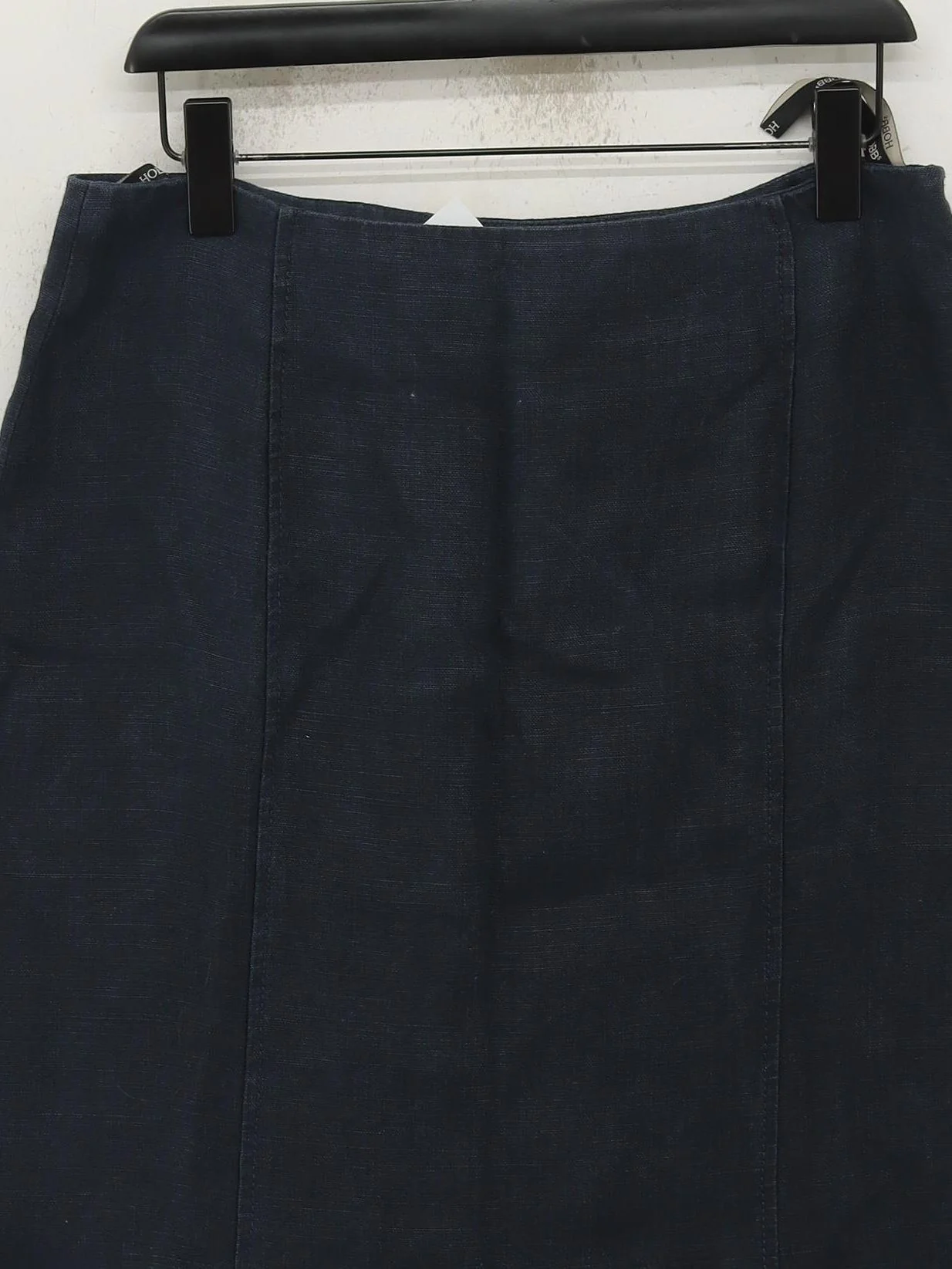 Hobbs Women's Midi Skirt M Blue 100% Linen Midi Straight & Pencil - Image 3