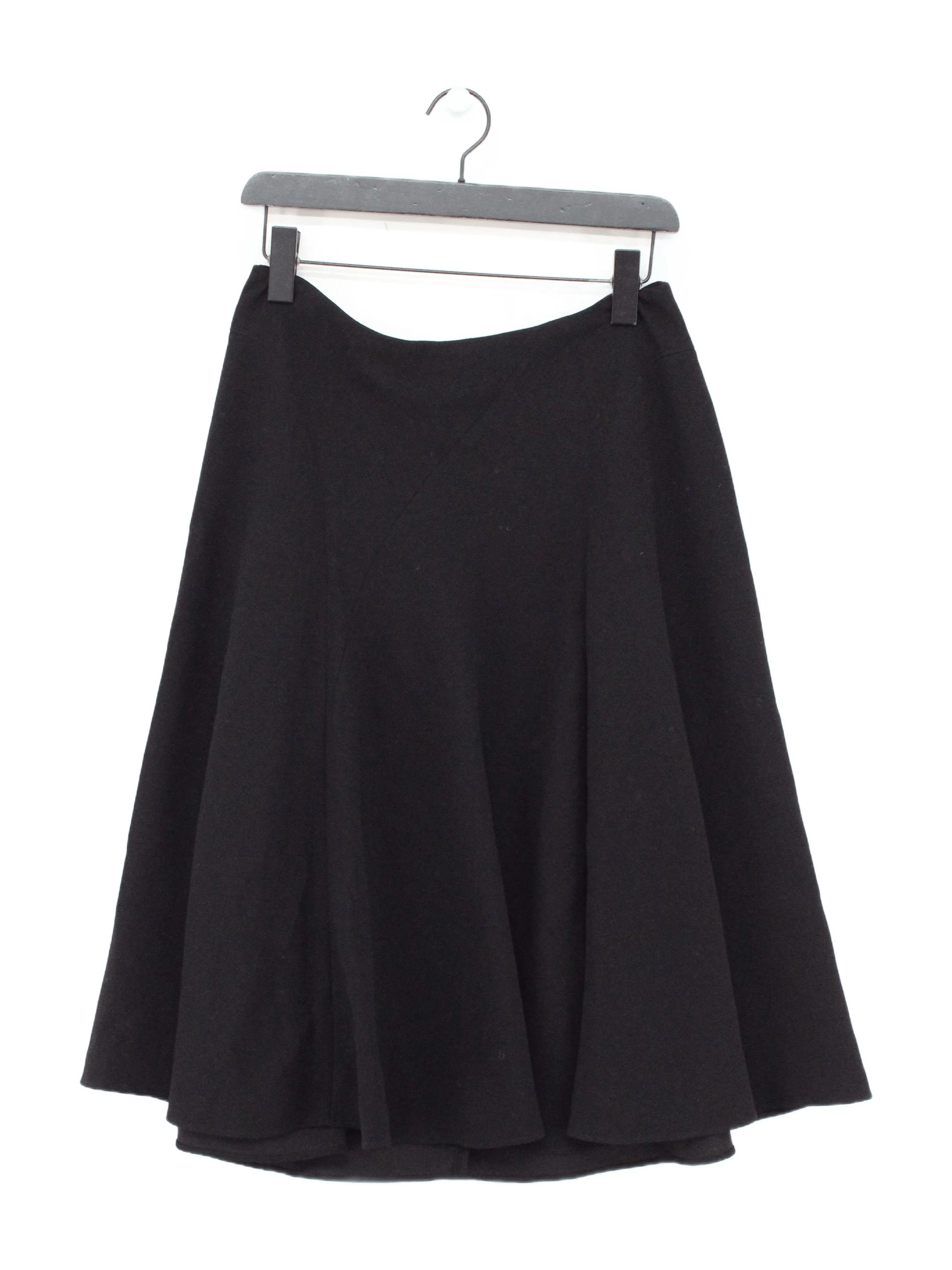 Hobbs Women's Midi Skirt UK 12 Black 100% Polyester Midi A-Line