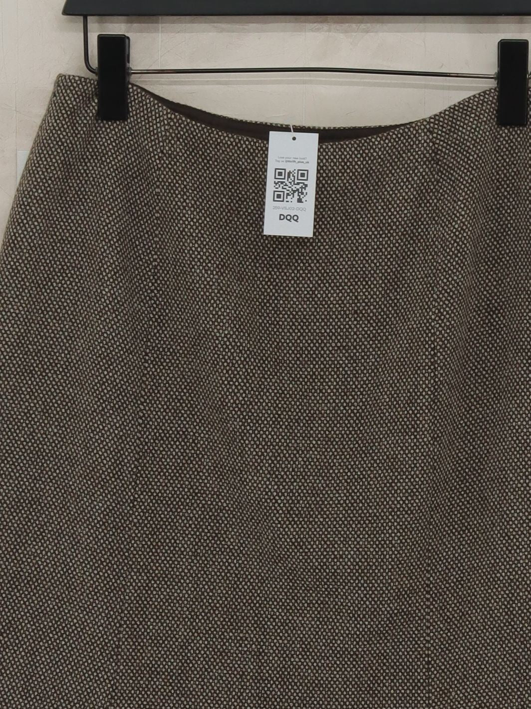 Hobbs Women's Midi Skirt UK 12 Brown Wool with Polyamide, Elastane Midi A-Line - Image 3