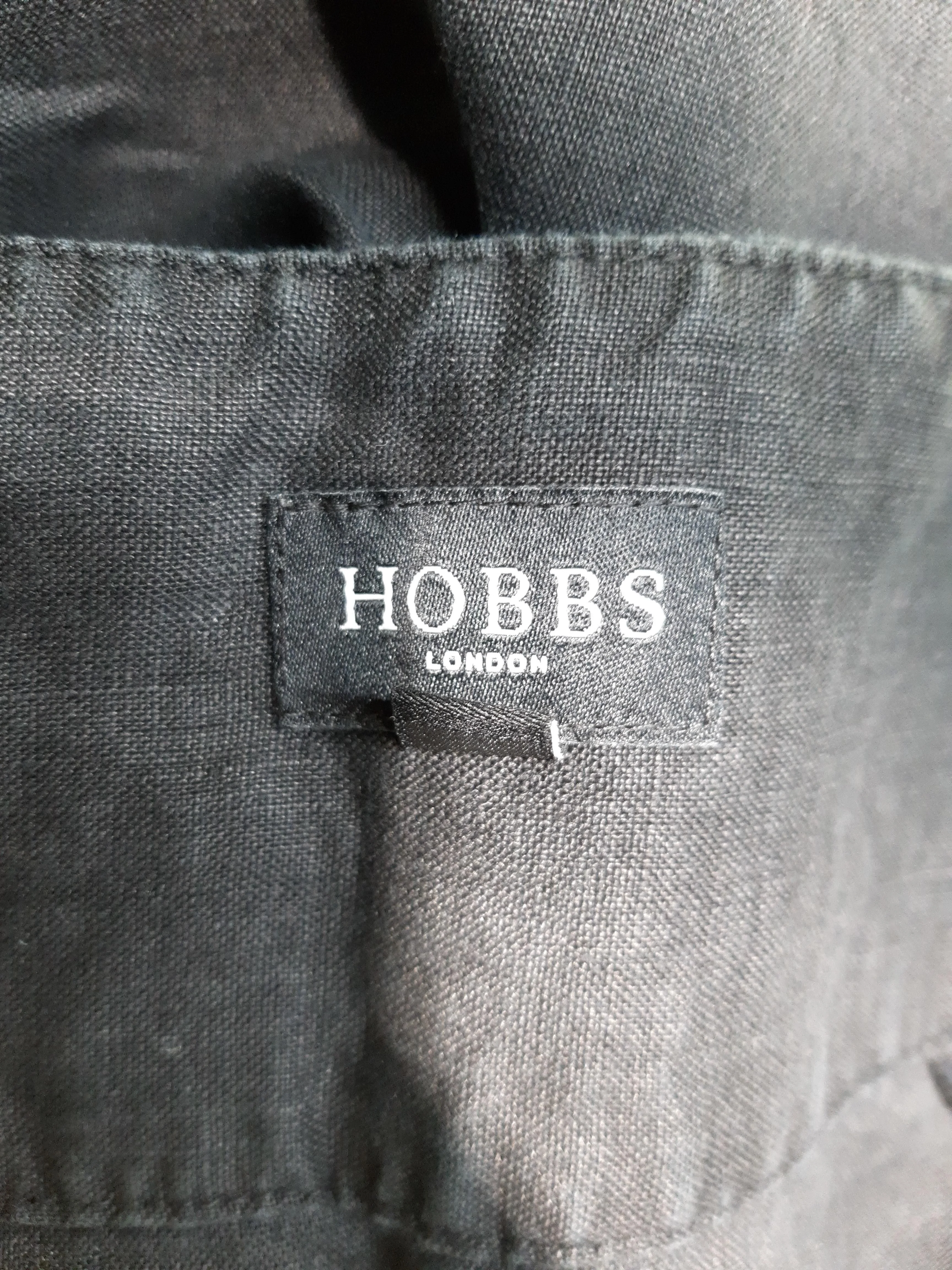 Hobbs Women's Midi Skirt UK 8 Black 100% Linen Midi A-Line - Image 5