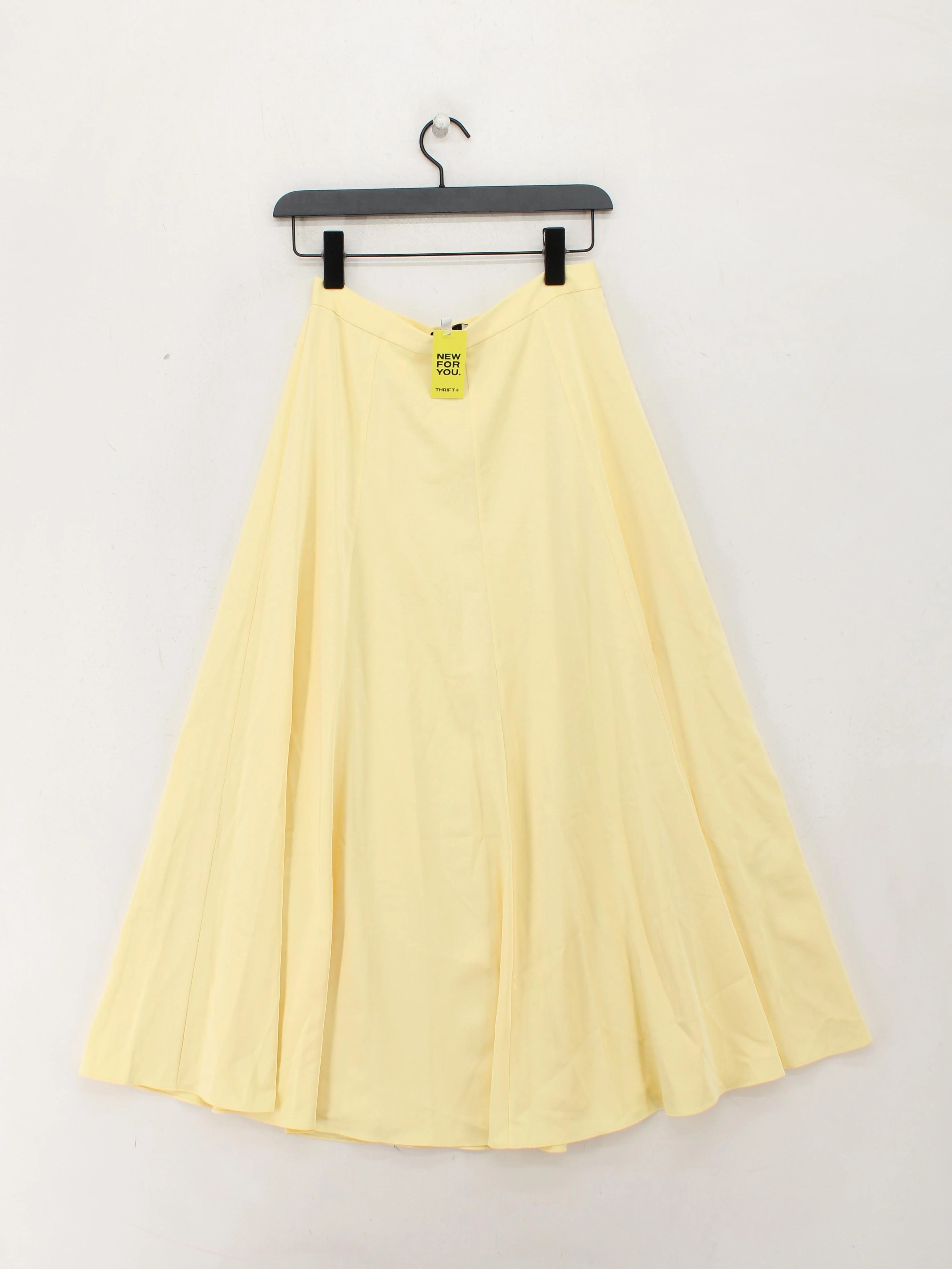 Hobbs Women's Midi Skirt UK 8 Yellow Polyester with Elastane Midi A-Line - Image 2