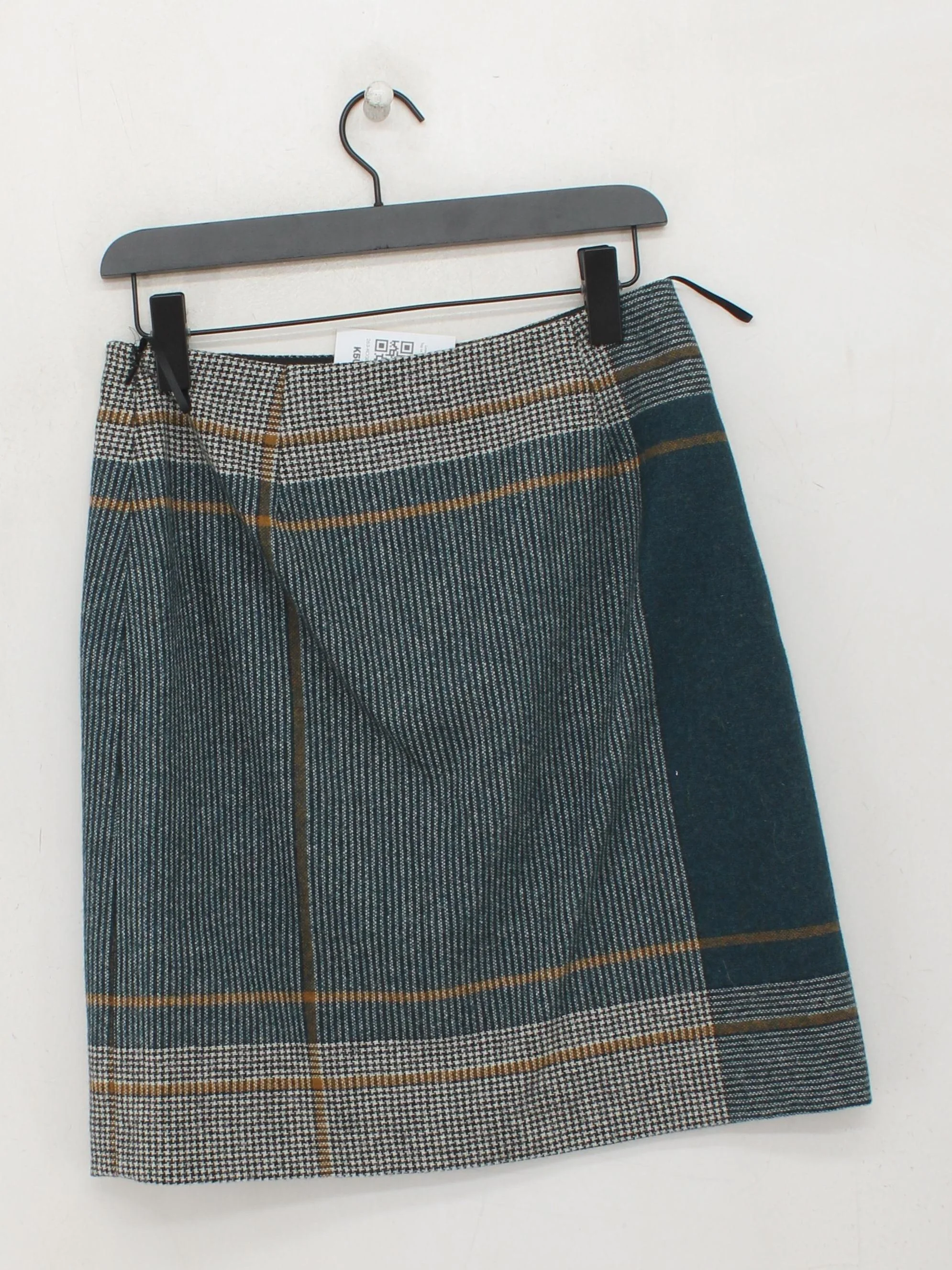 Hobbs Women's Mini Skirt UK 10 Multi Checkered Wool with Acetate Short Mini - Image 2