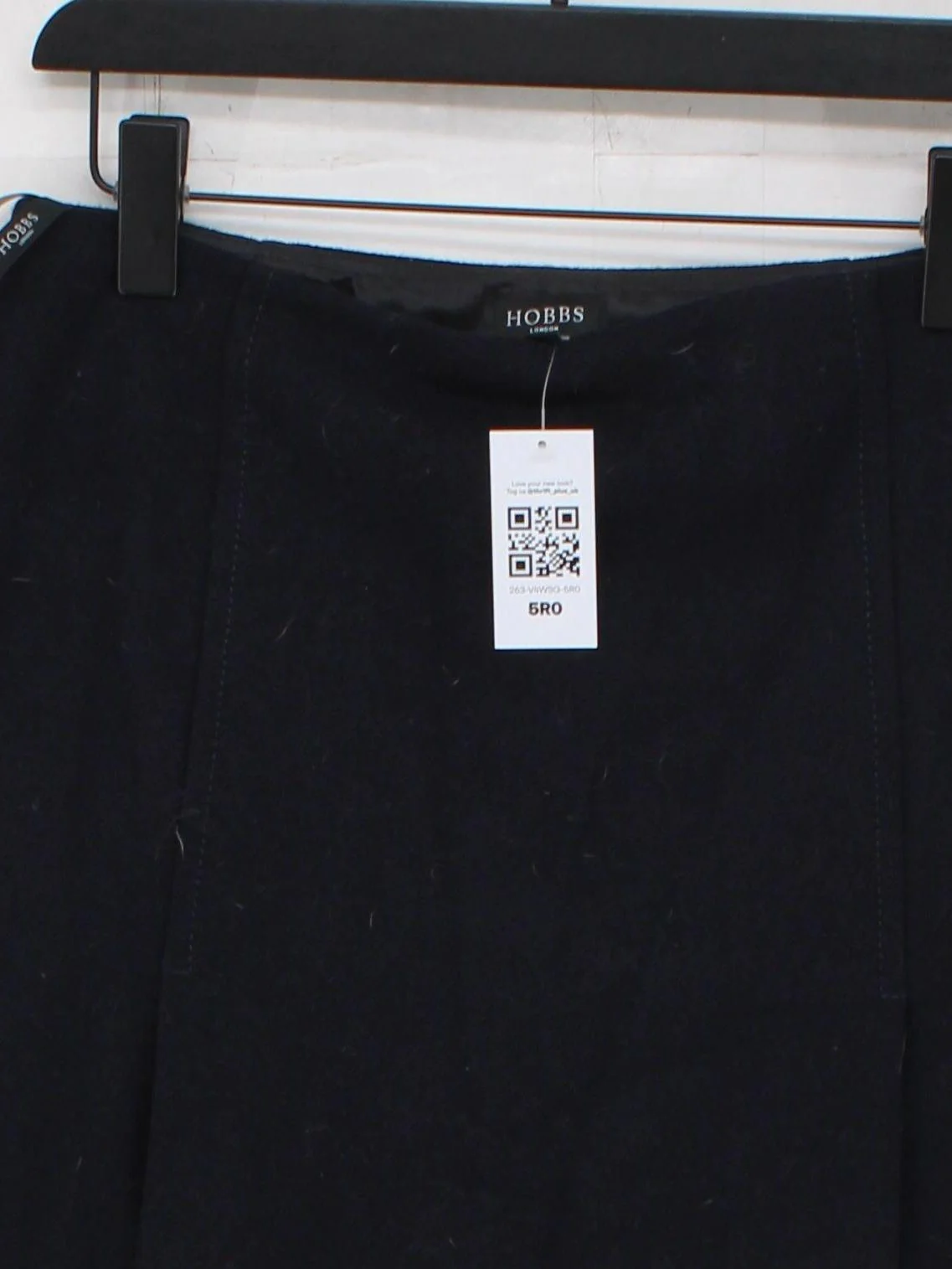 Hobbs Women's Mini Skirt UK 12 Black Wool with Acetate, Viscose Short Mini - Image 3