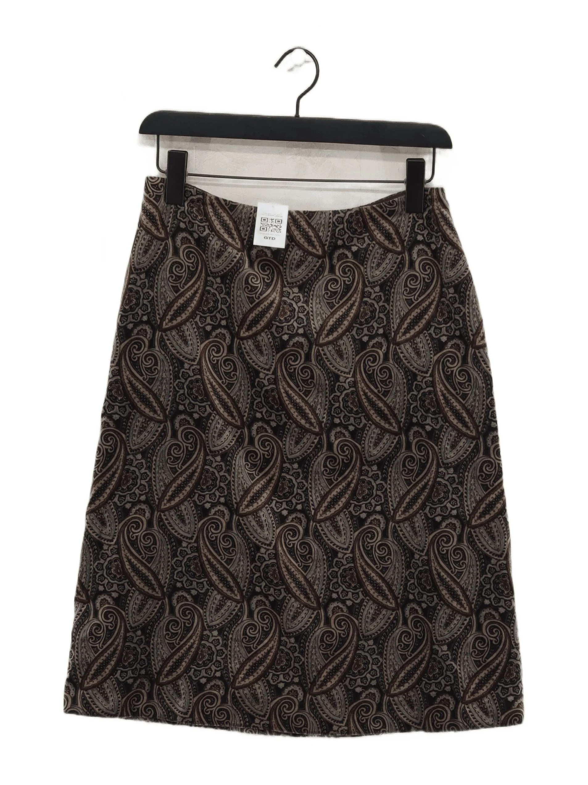Hobbs Women's Mini Skirt UK 12 Brown Cotton with Lyocell Modal Mini