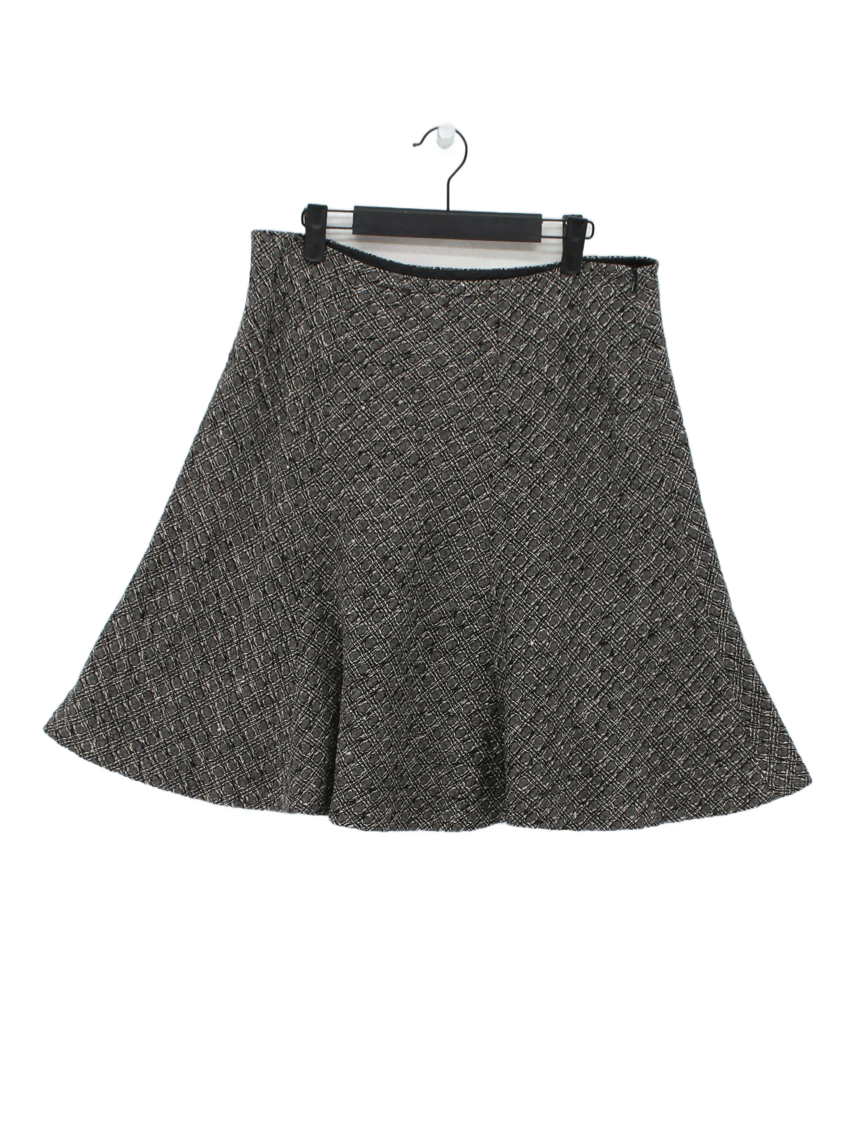 Hobbs Women's Mini Skirt UK 14 Grey Wool with Polyamide, Elastane Short Mini