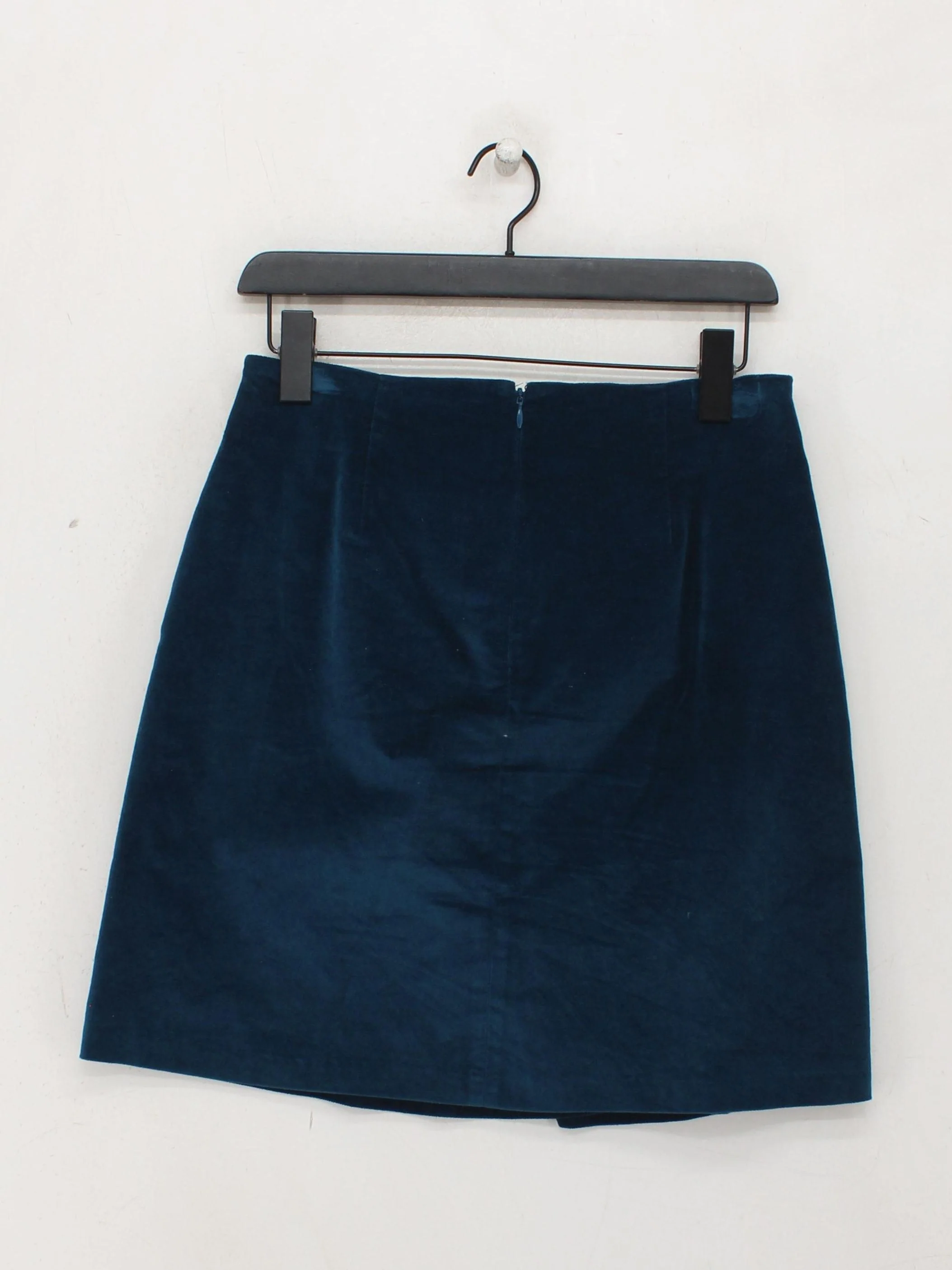 Hobbs Women's Mini Skirt UK 8 Blue Cotton with Elastane, Polyester Short Mini - Image 2