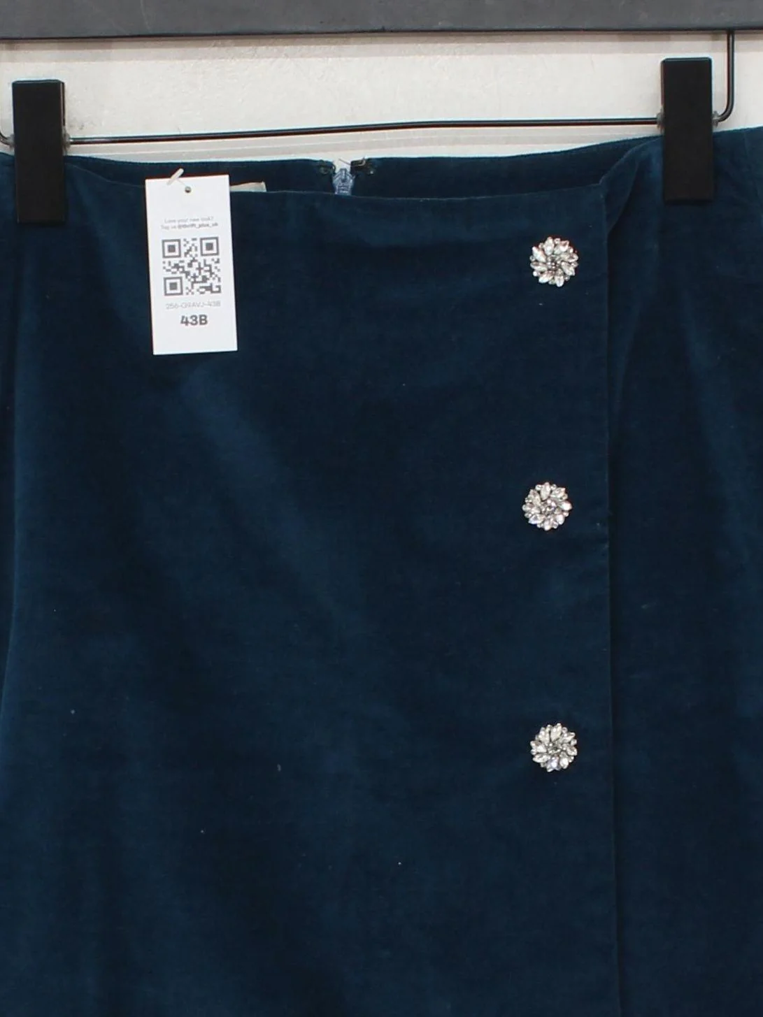 Hobbs Women's Mini Skirt UK 8 Blue Cotton with Elastane, Polyester Short Mini - Image 3