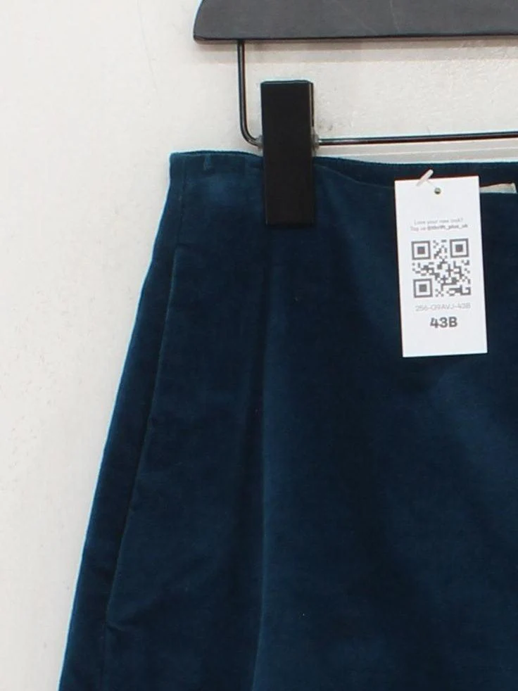 Hobbs Women's Mini Skirt UK 8 Blue Cotton with Elastane, Polyester Short Mini - Image 4