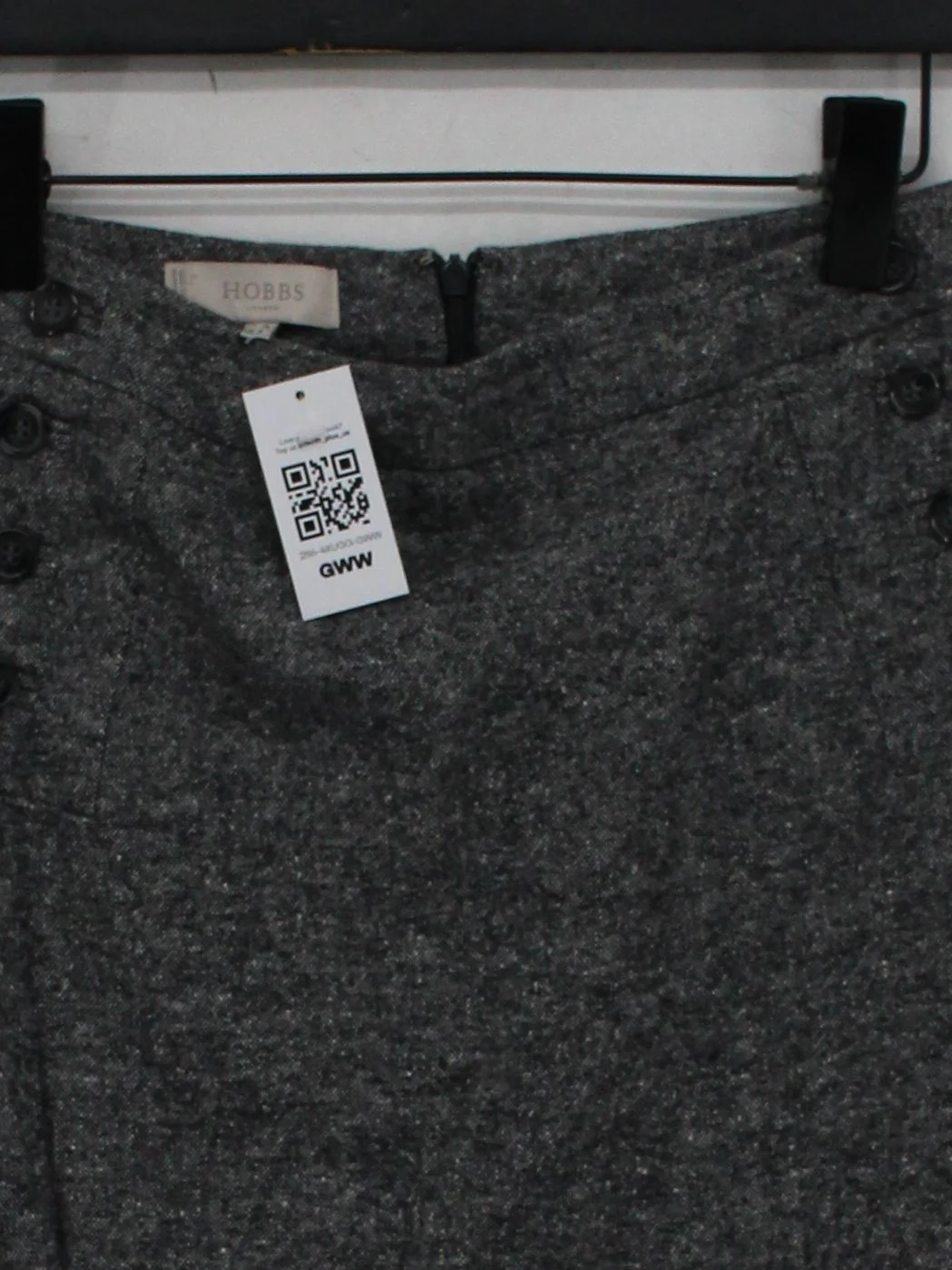 Hobbs Women's Mini Skirt UK 8 Grey Cotton - Image 3