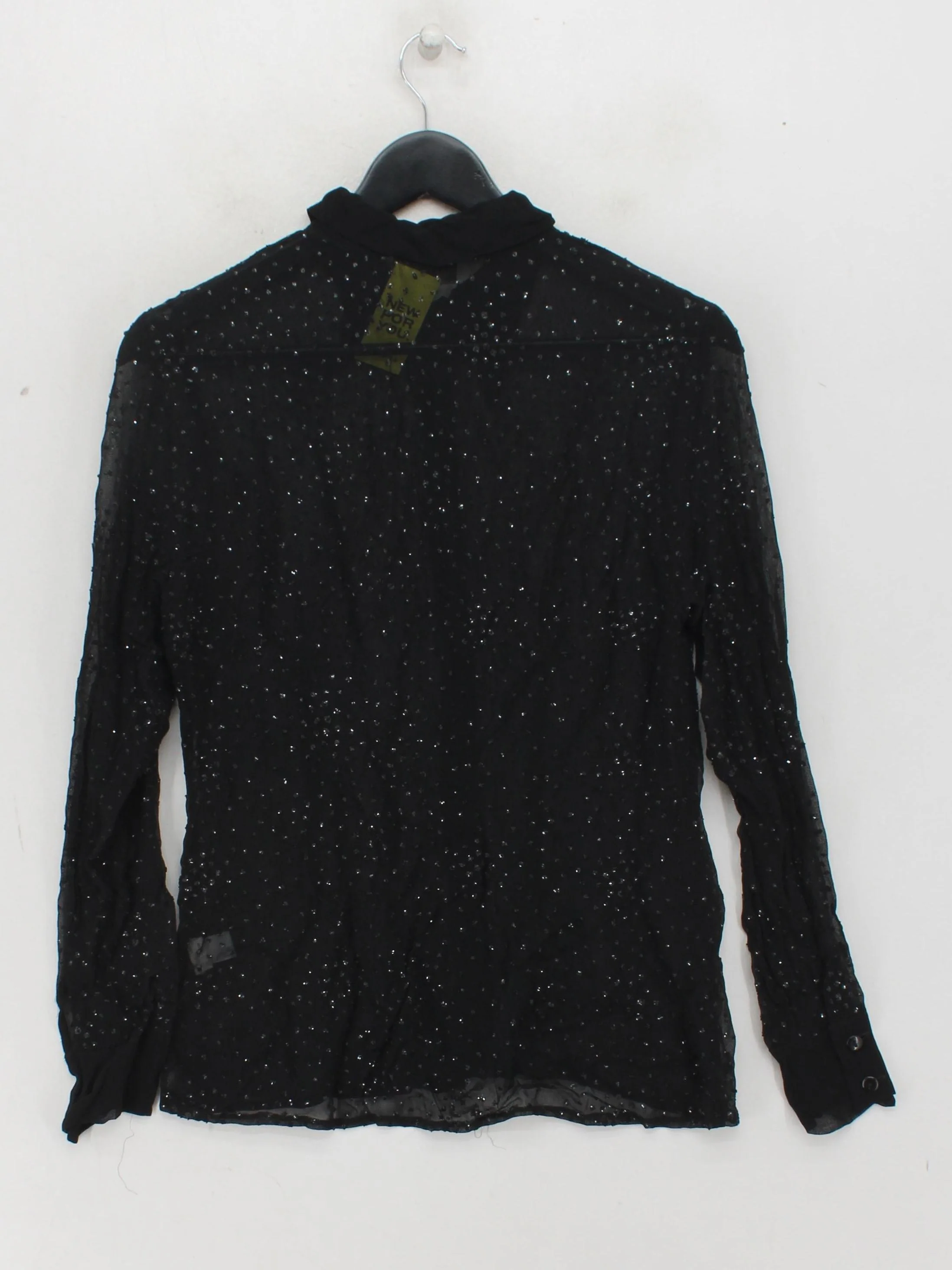 Hobbs Women's Shirt UK 12 Black 100% Viscose Long Sleeve Collared Basic - Image 2