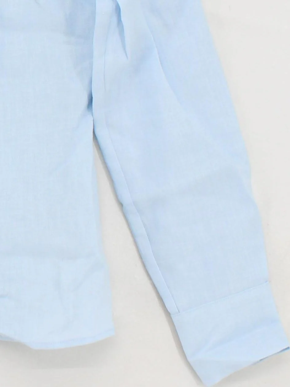 Hobbs Women's Shirt UK 8 Blue 100% Linen Long Sleeve Collared Basic - Image 4