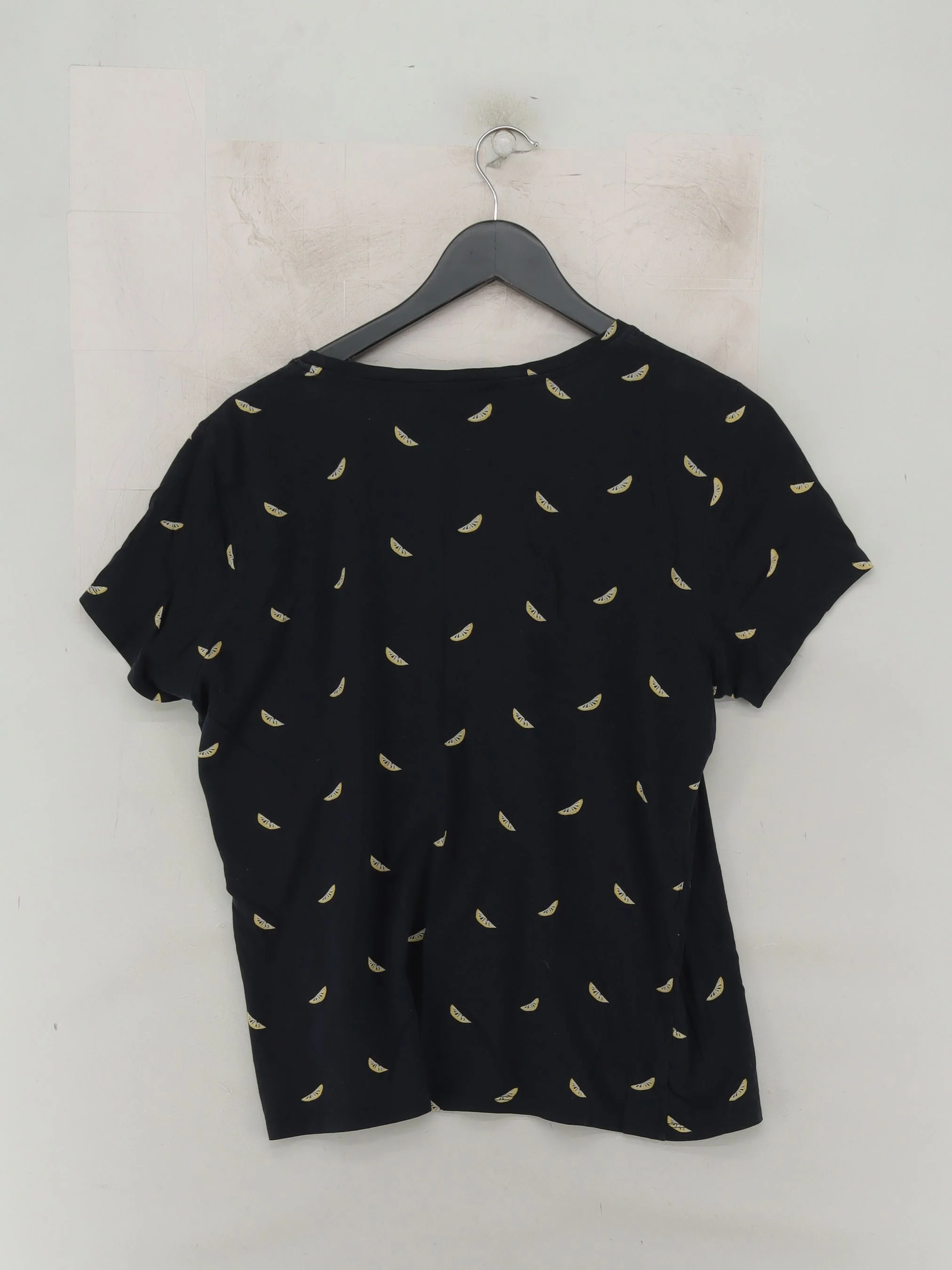 Hobbs Women's T-Shirt L Black Graphic 100% Cotton Short Sleeve Round Neck Basic - Image 2