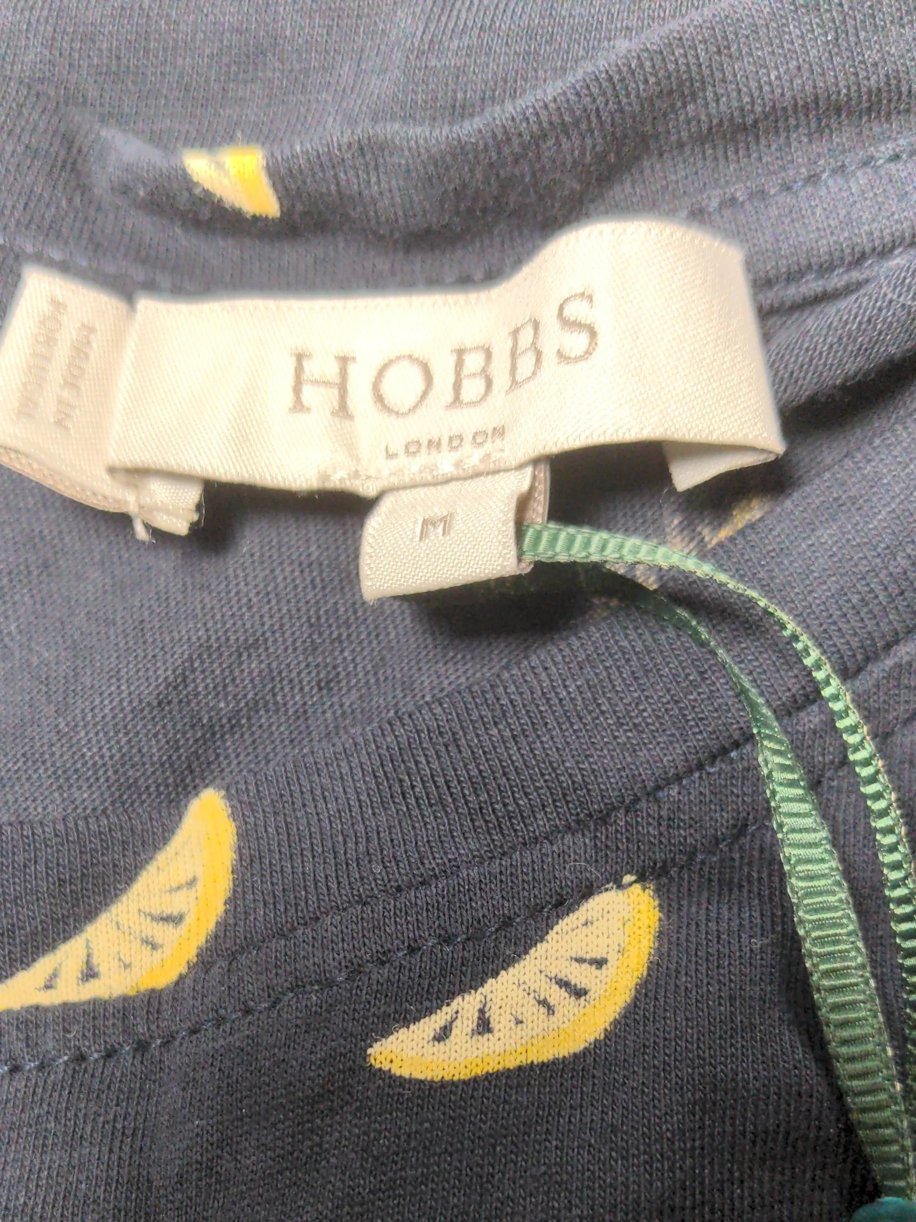 Hobbs Women's T-Shirt M Black Graphic 100% Cotton Short Sleeve Round Neck Basic - Image 5