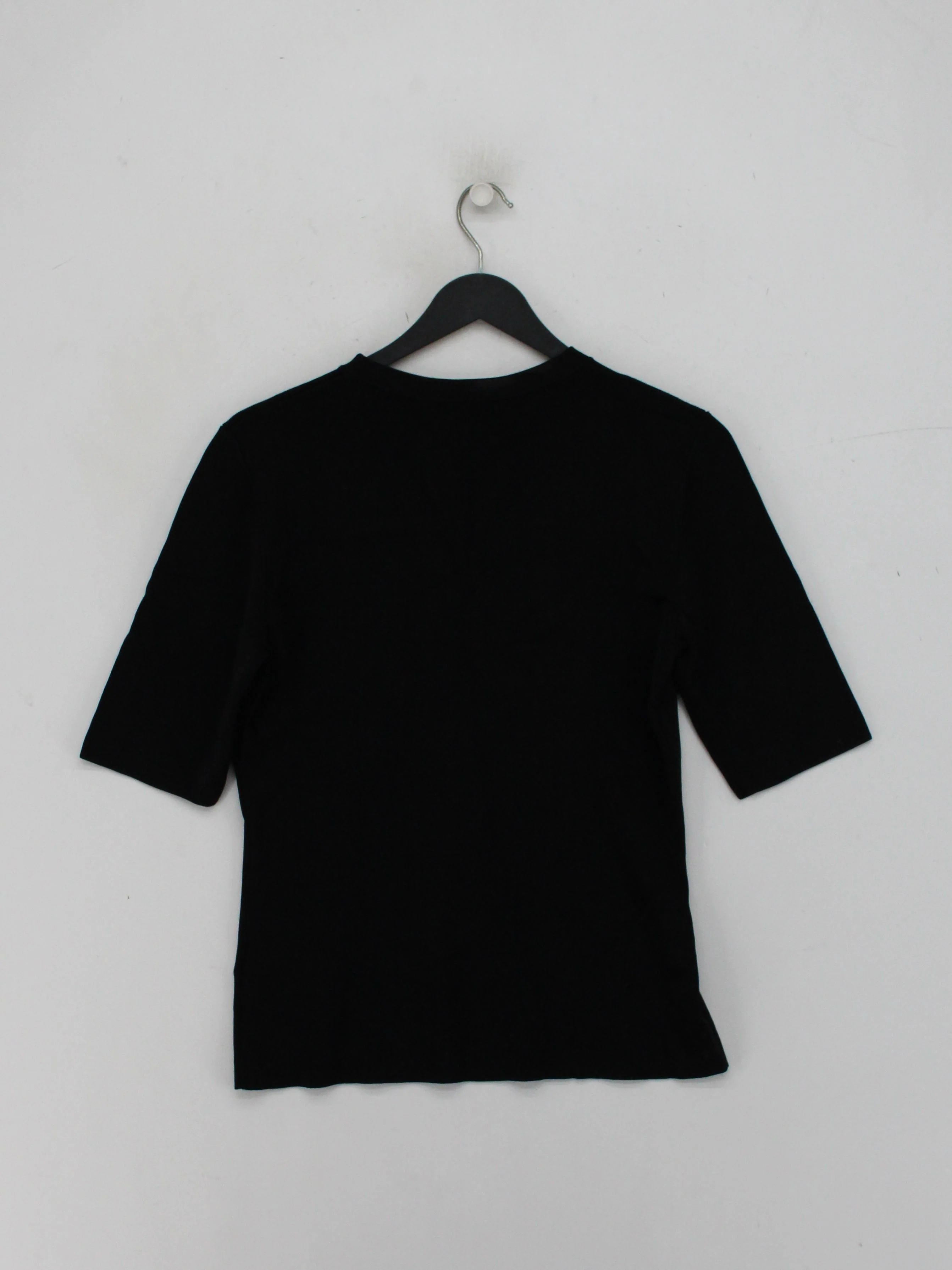 Hobbs Women's T-Shirt M Black Viscose with Polyamide, Elastane Basic - Image 2