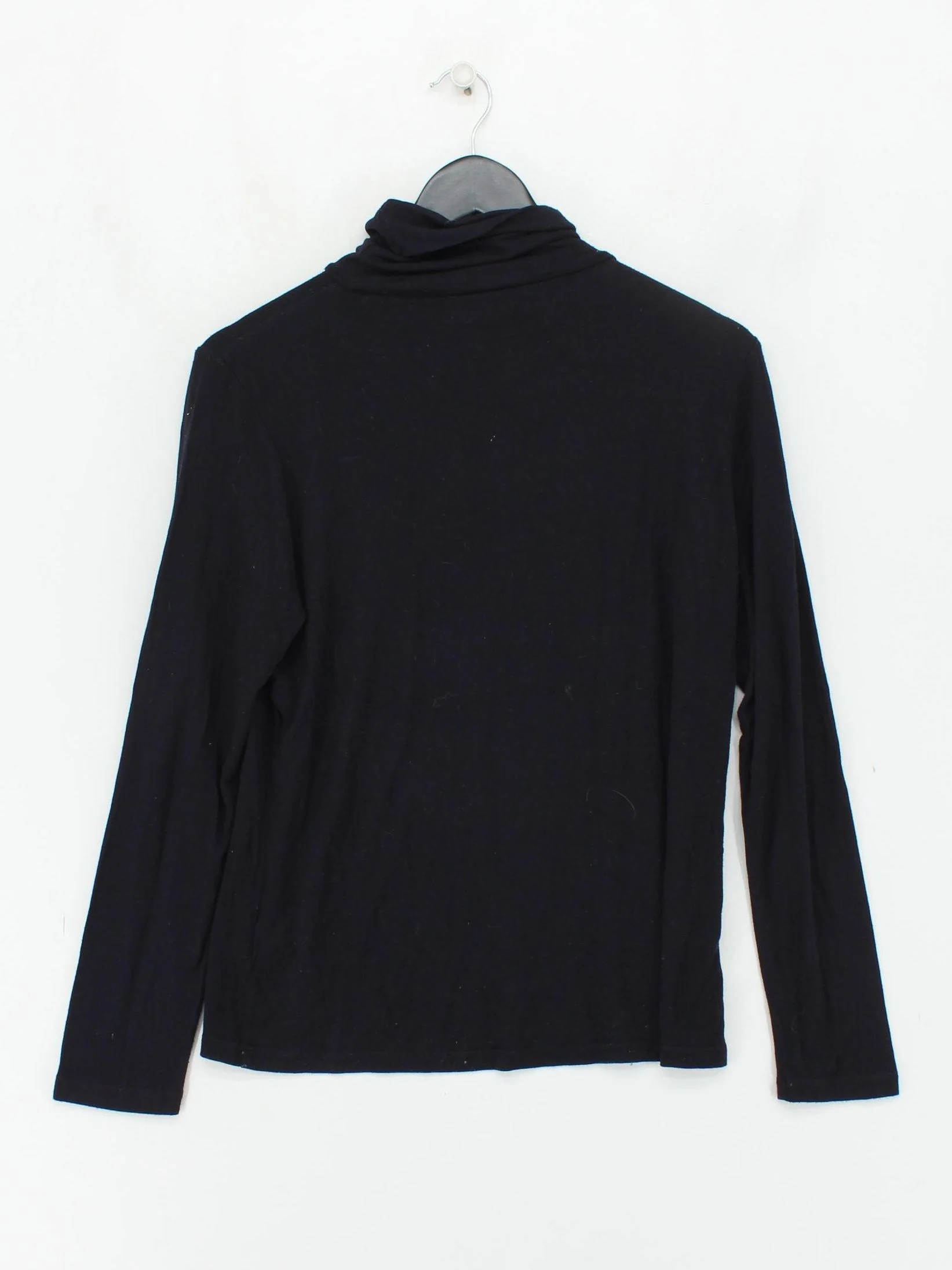 Hobbs Women's Top L Black Rayon with Elastane Long Sleeve Roll Neck Basic - Image 2