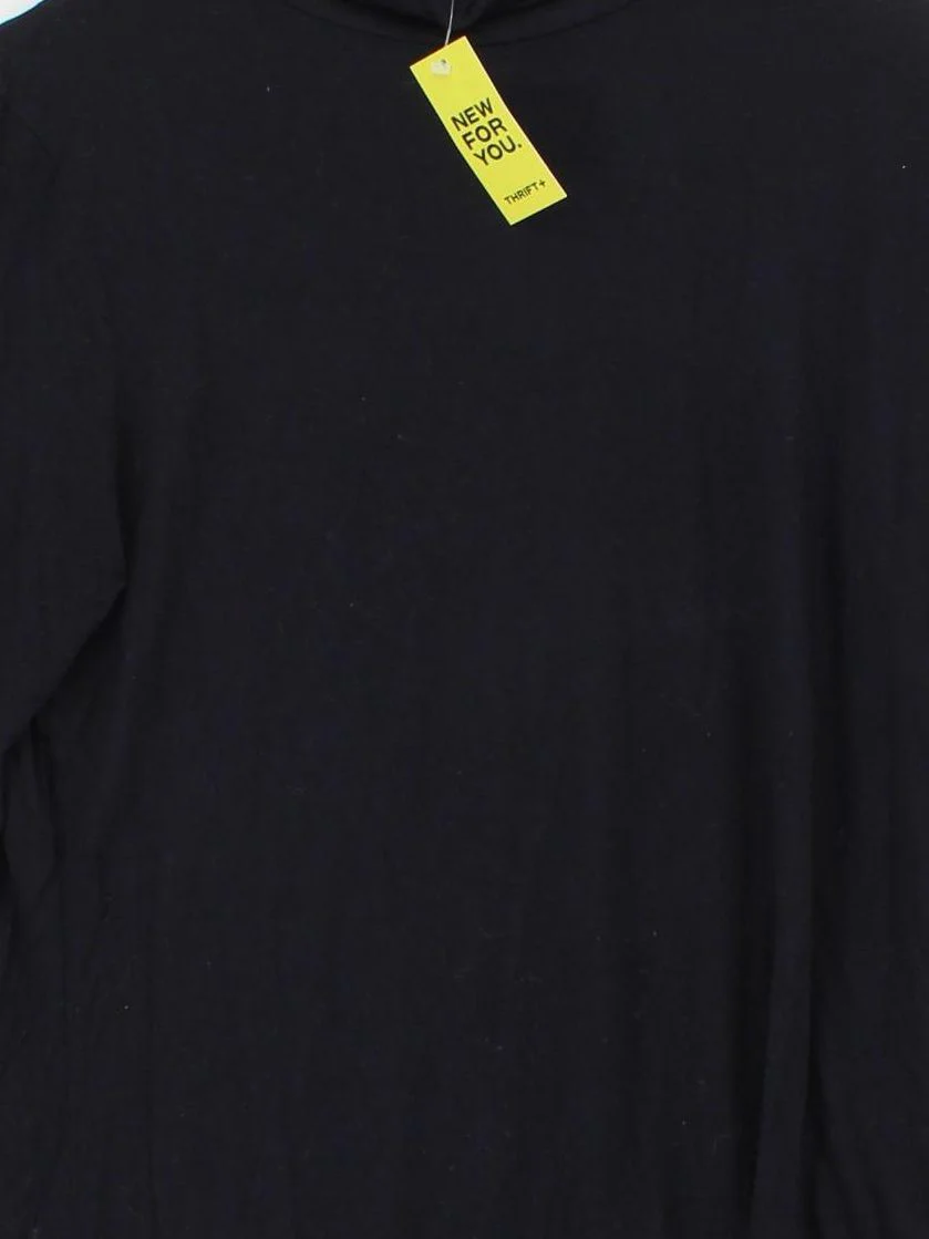 Hobbs Women's Top L Black Rayon with Elastane Long Sleeve Roll Neck Basic - Image 3