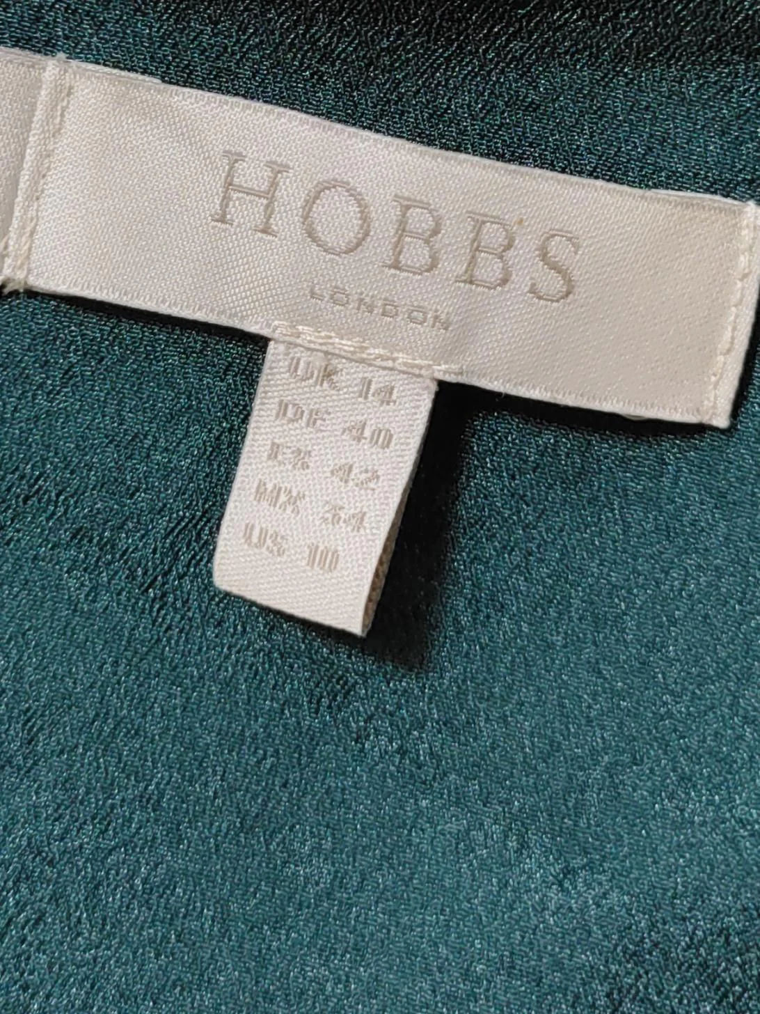 Hobbs Women's Top L Green 100% Polyester Long Sleeve V-Neck Basic - Image 5