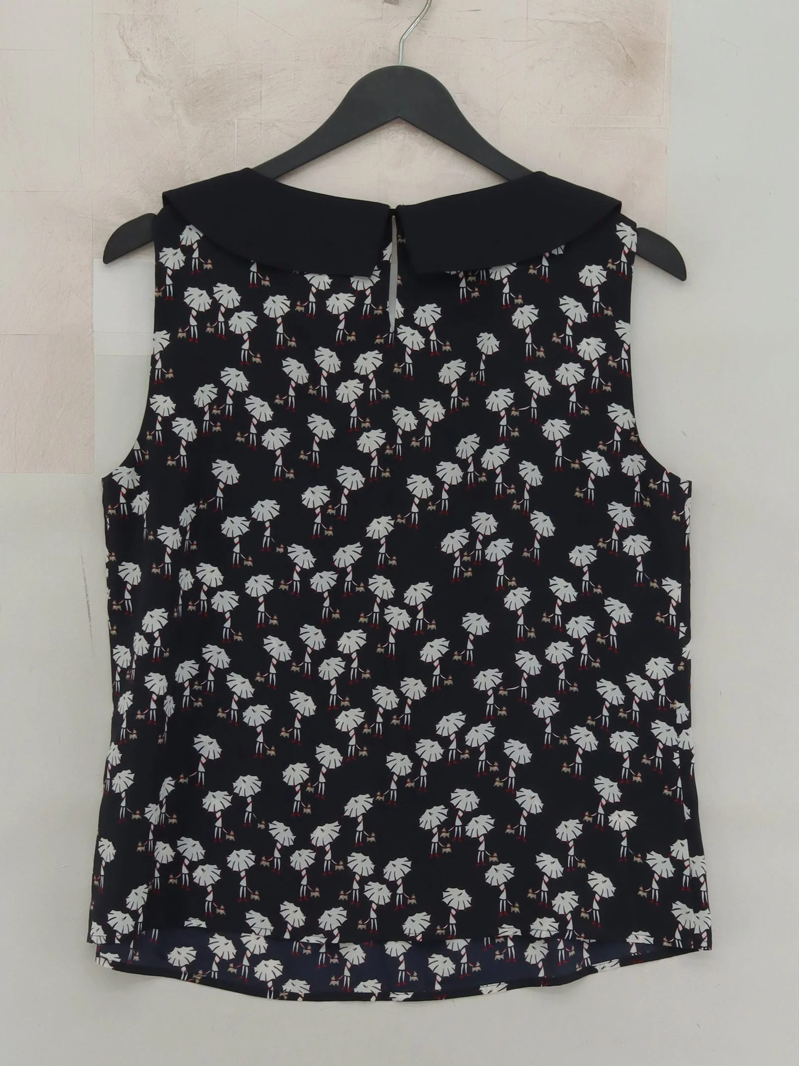 Hobbs Women's Top M Black 100% Polyester Sleeveless Collared Basic - Image 2