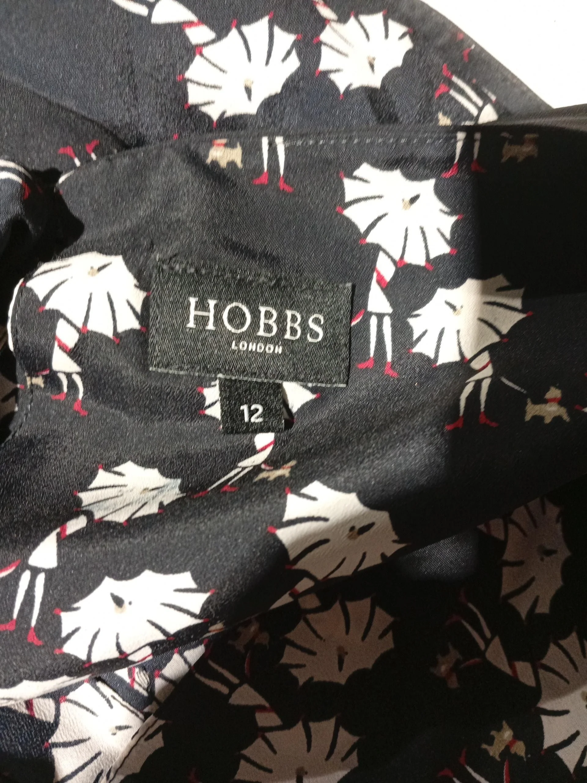 Hobbs Women's Top M Black 100% Polyester Sleeveless Collared Basic - Image 5