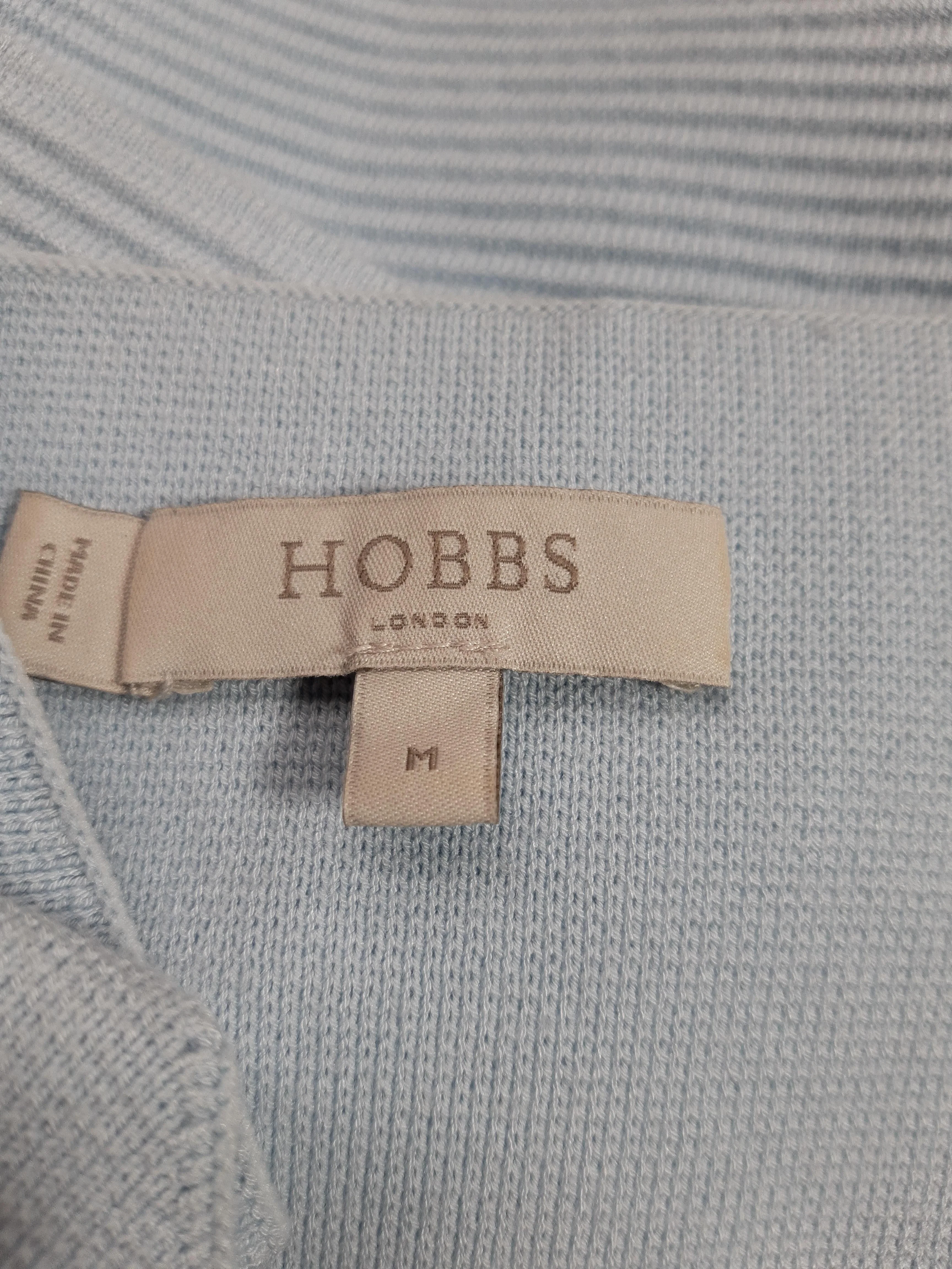 Hobbs Women's Top M Blue Viscose with Polyamide 3/4 Sleeve Round Neck Basic - Image 6